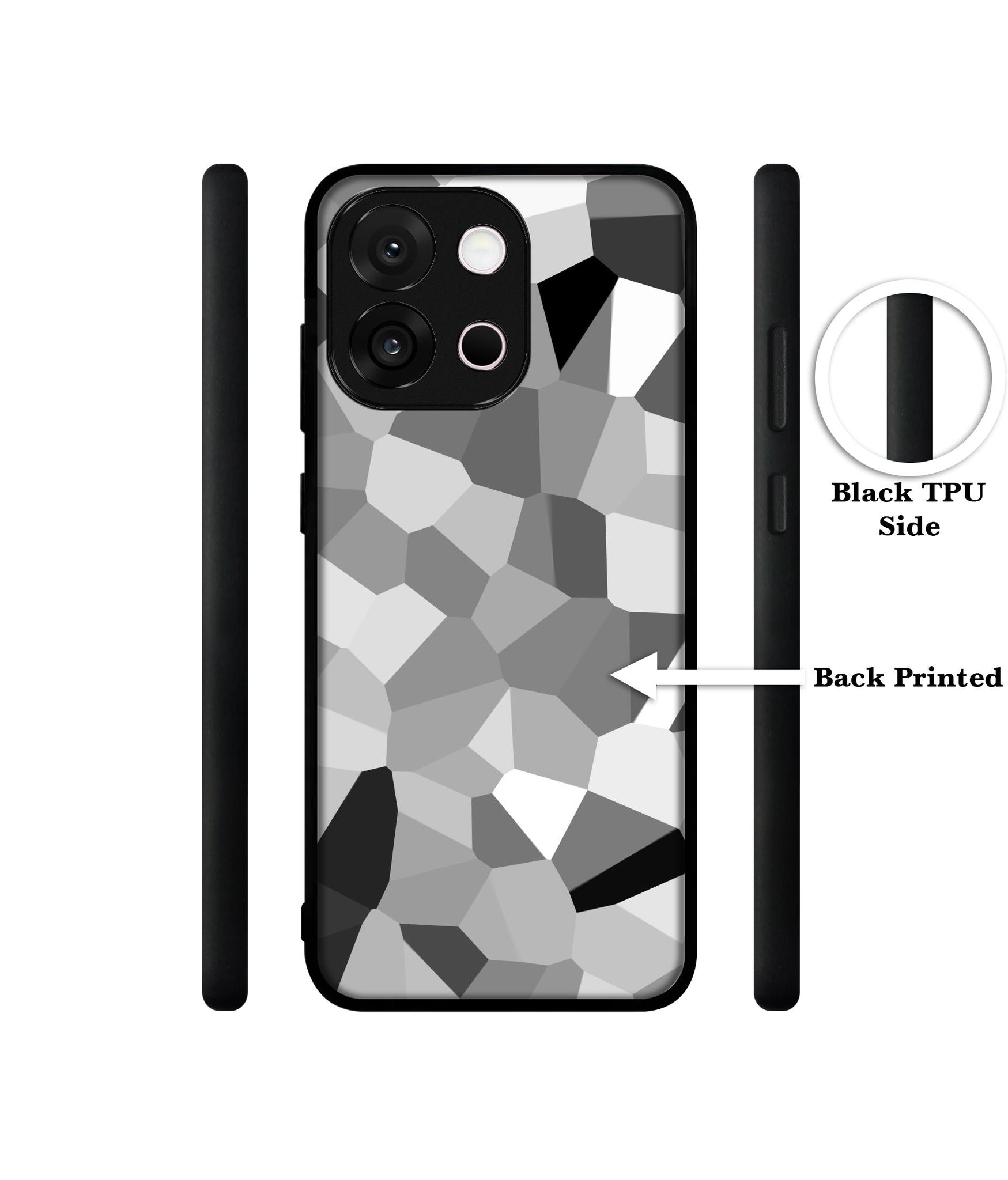 Black & White Mathematical Shape Designer 2D Printed Back Case Cover for OnePlus 13s 5G / 13T 5G