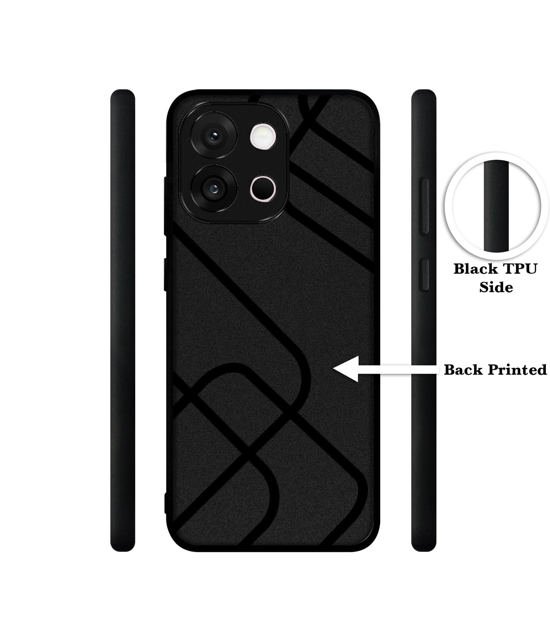 Zig-Zag Black Line Designer 2D Printed Back Case Cover for OnePlus 13s 5G / 13T 5G