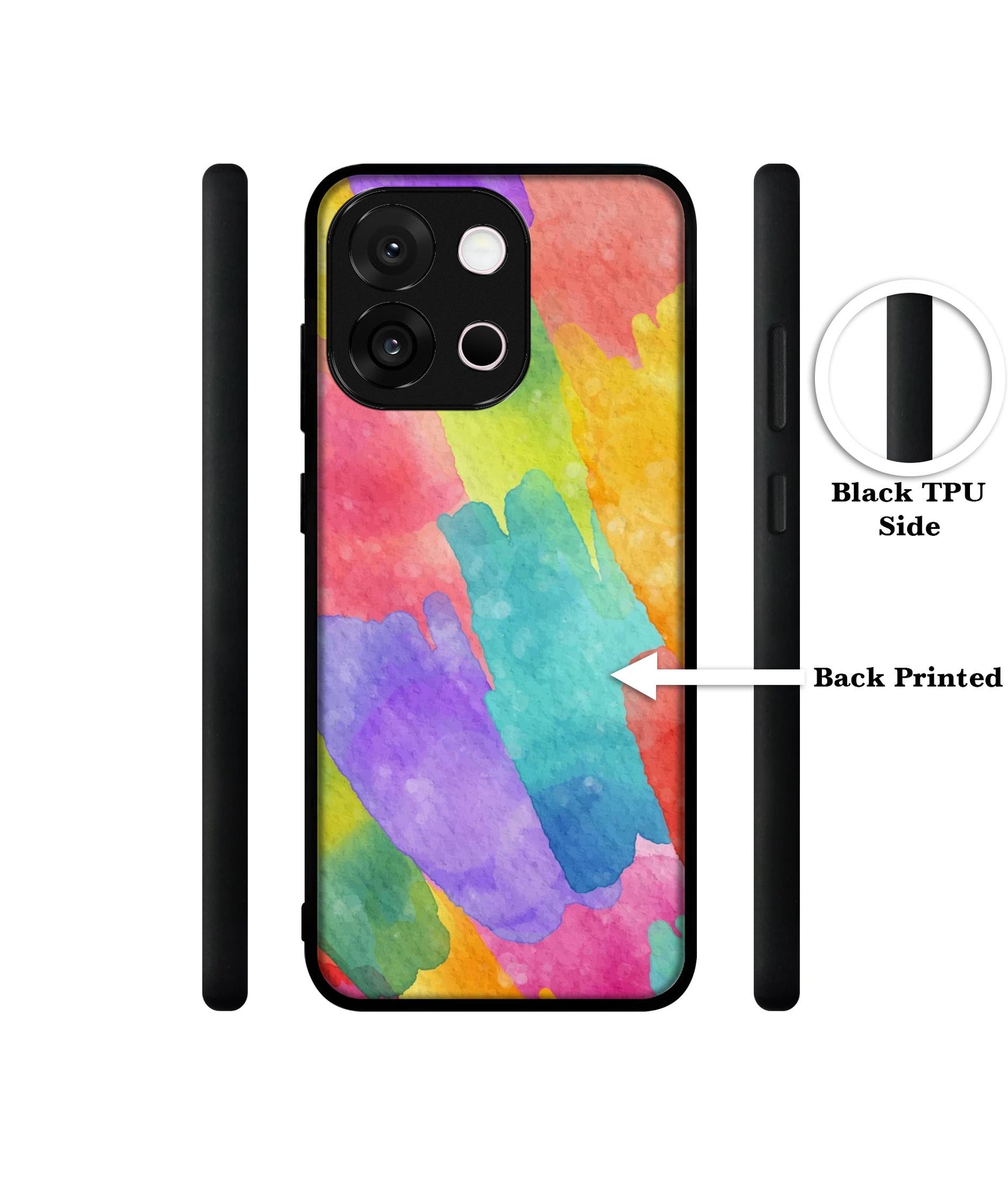 Water Paint Colorful Abstract Designer 2D Printed Back Case Cover for OnePlus 13s 5G / 13T 5G
