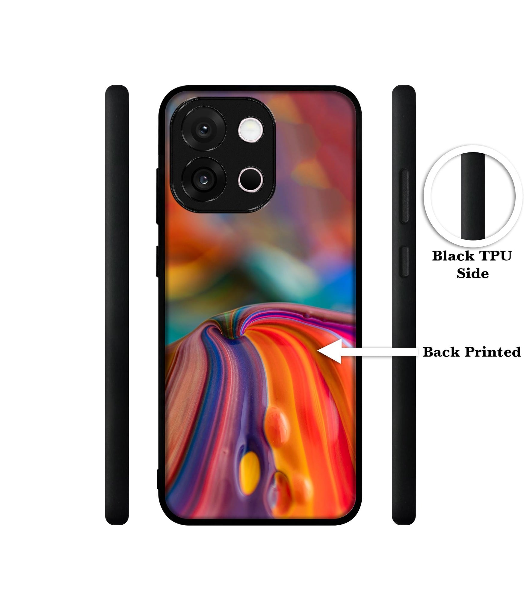 Rainbow Colors Designer 2D Printed Back Case Cover for OnePlus 13s 5G / 13T 5G