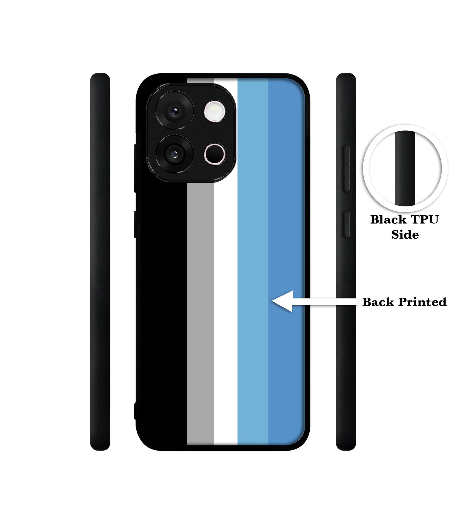 White and Blue Lines Designer 2D Printed Back Case Cover for OnePlus 13s 5G / 13T 5G