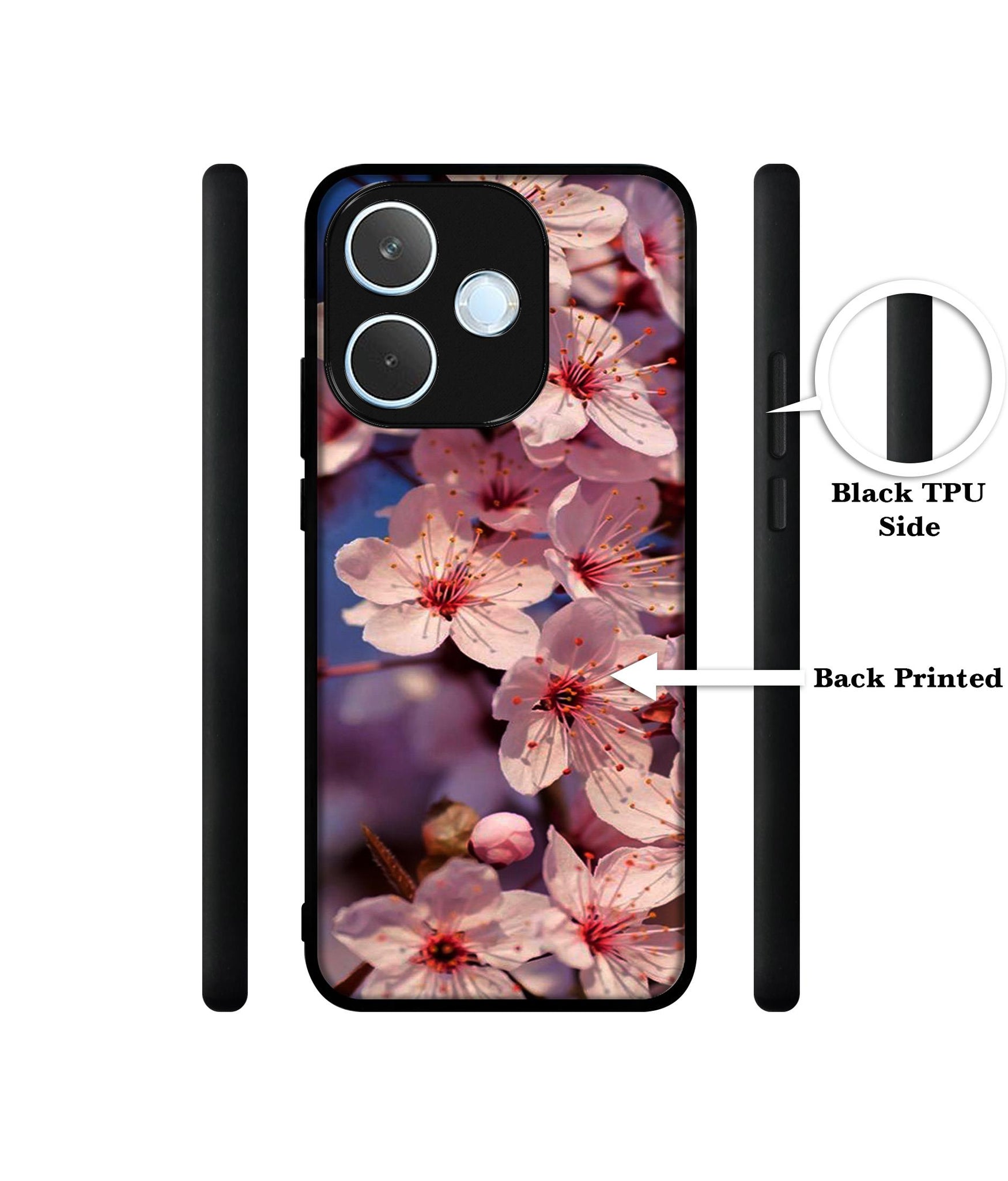 Pink Flowers Pattern Designer 2D Printed Back Case Cover for Oppo A5 Pro 4G / A5 Pro 5G