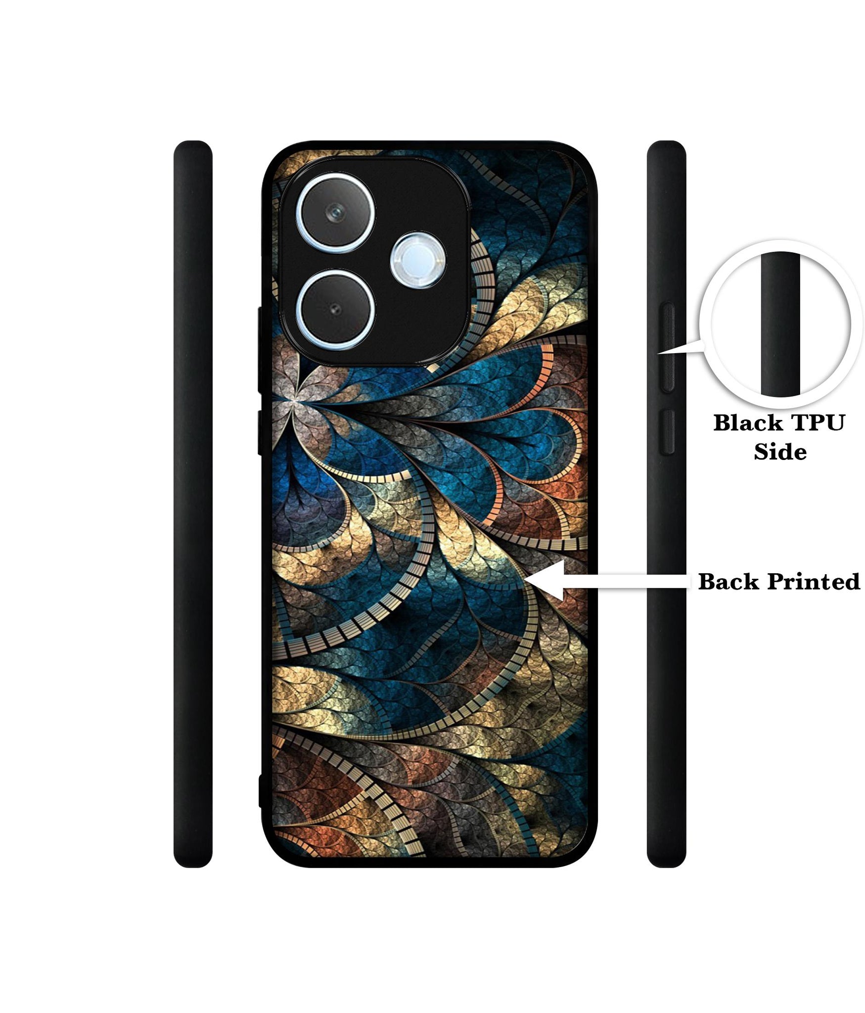 Fractional Pattern Designer 2D Printed Back Case Cover for Oppo A5 Pro 4G / A5 Pro 5G