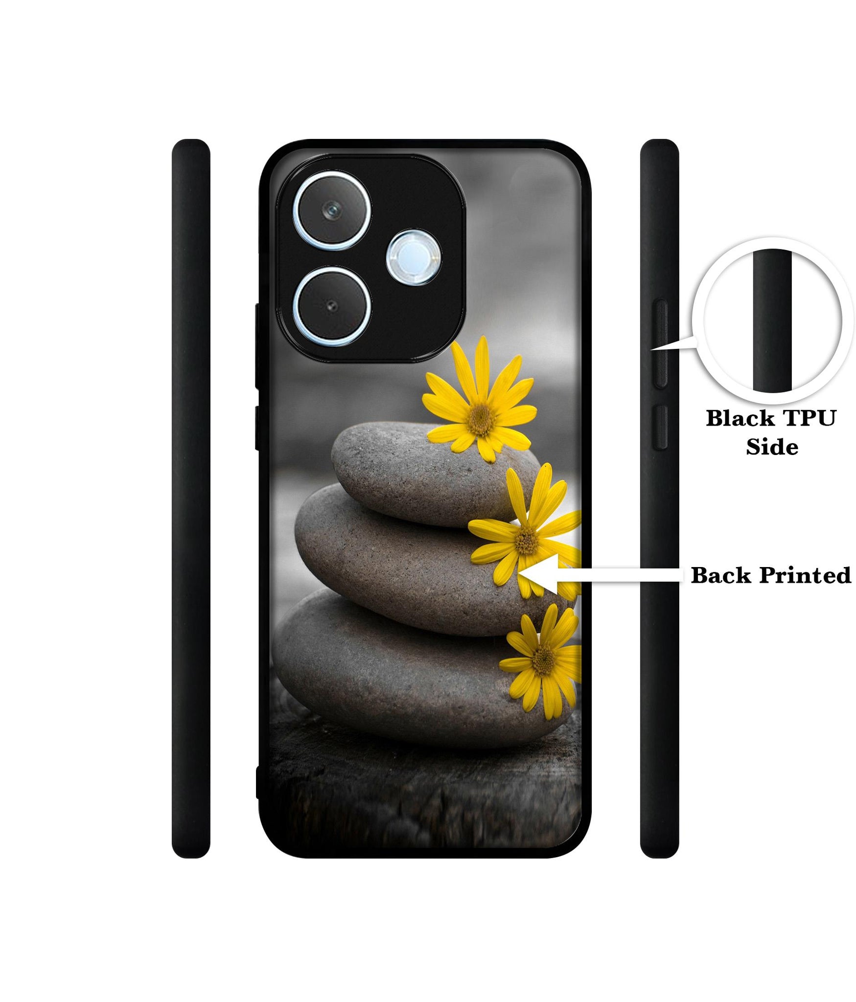 Stones And Flower Designer 2D Printed Back Case Cover for Oppo A5 Pro 4G / A5 Pro 5G