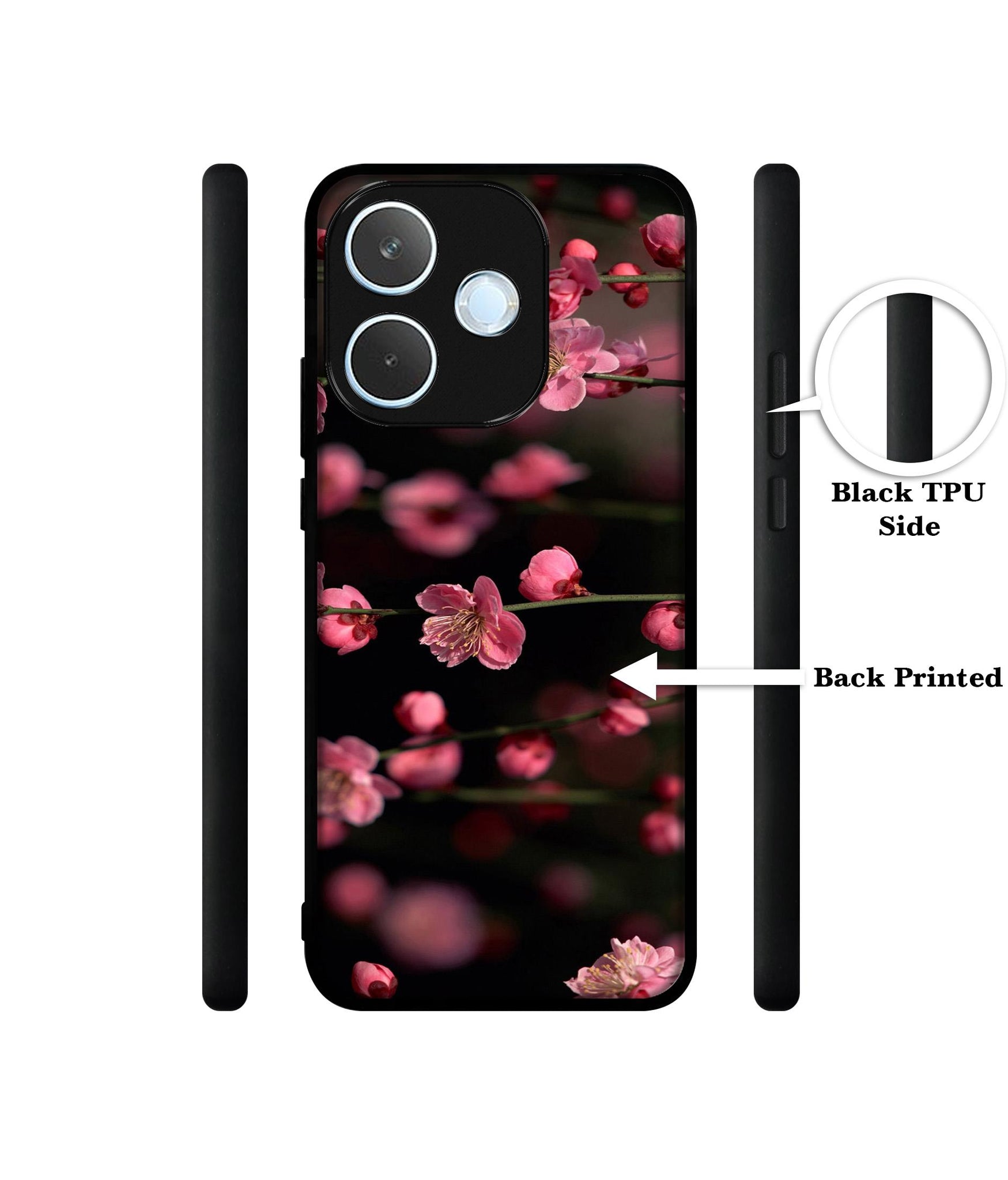 Pink Flowers Designer 2D Printed Back Case Cover for Oppo A5 Pro 4G / A5 Pro 5G