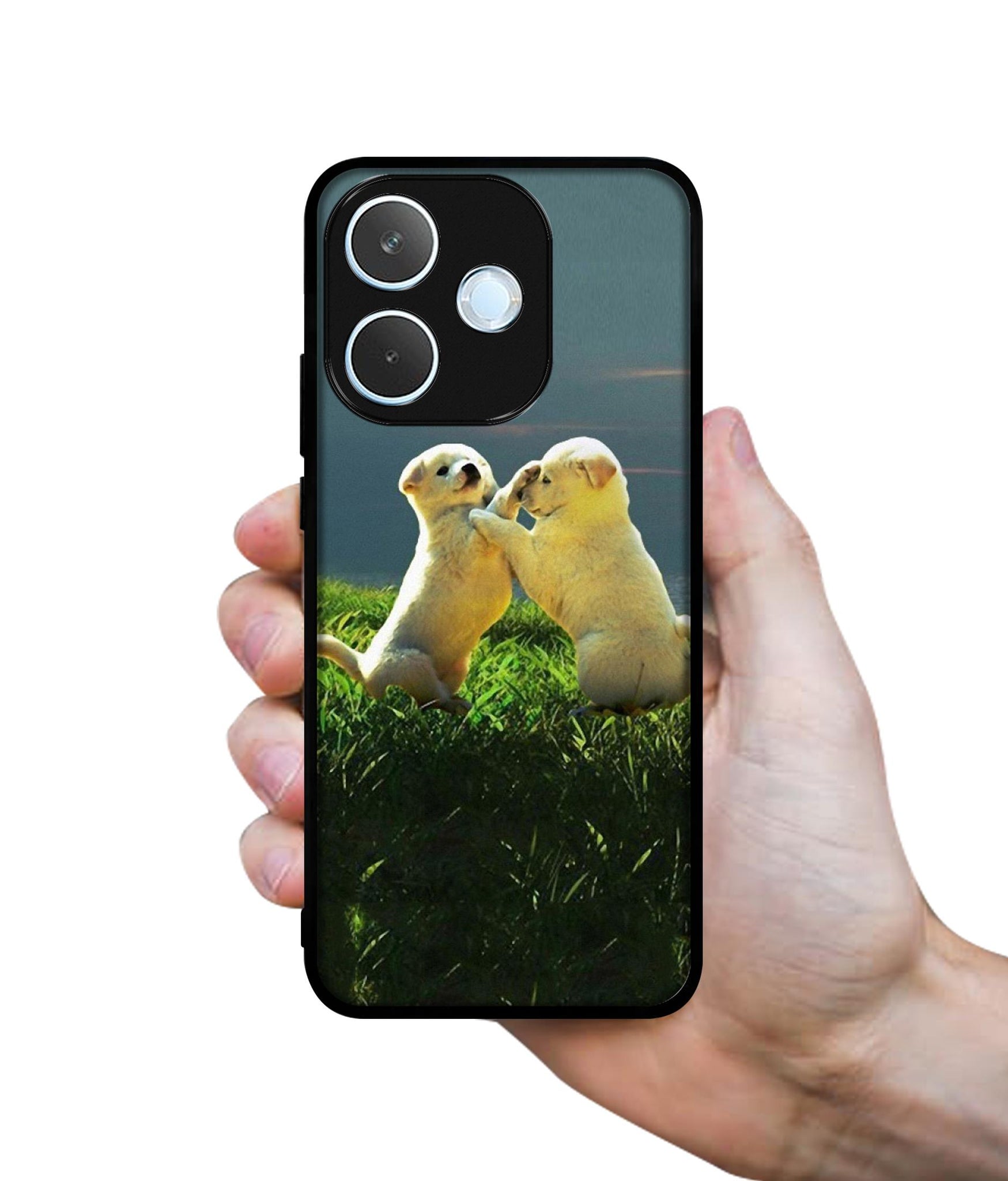 Puppy Couple Sunset Designer 2D Printed Back Case Cover for Oppo A5 Pro 4G / A5 Pro 5G