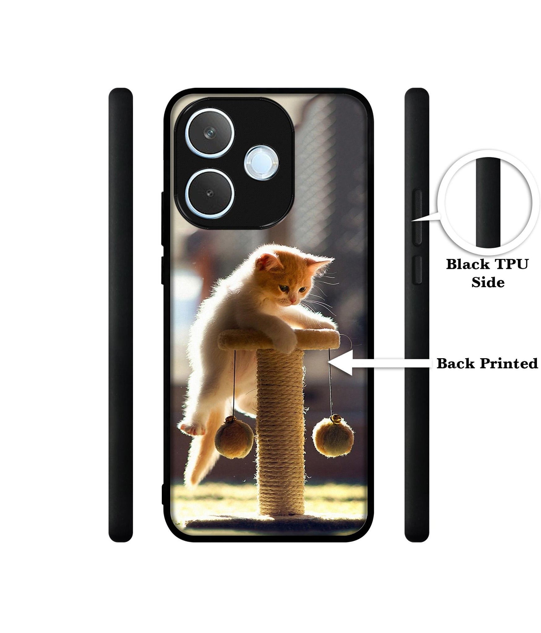 Cat Climbing Designer 2D Printed Back Case Cover for Oppo A5 Pro 4G / A5 Pro 5G