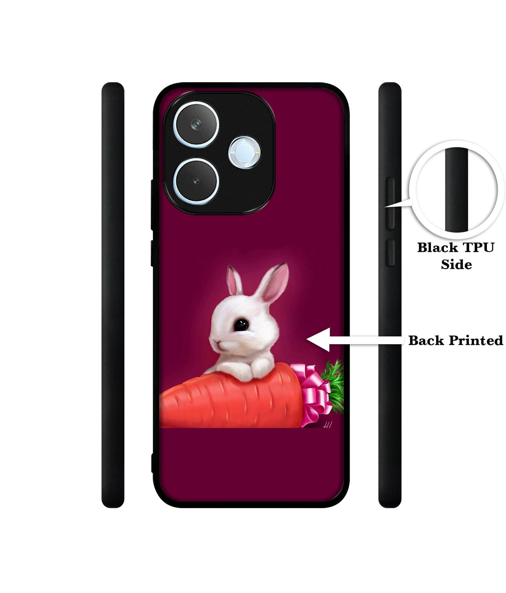 Bunny With Carrot Designer 2D Printed Back Case Cover for Oppo A5 Pro 4G / A5 Pro 5G