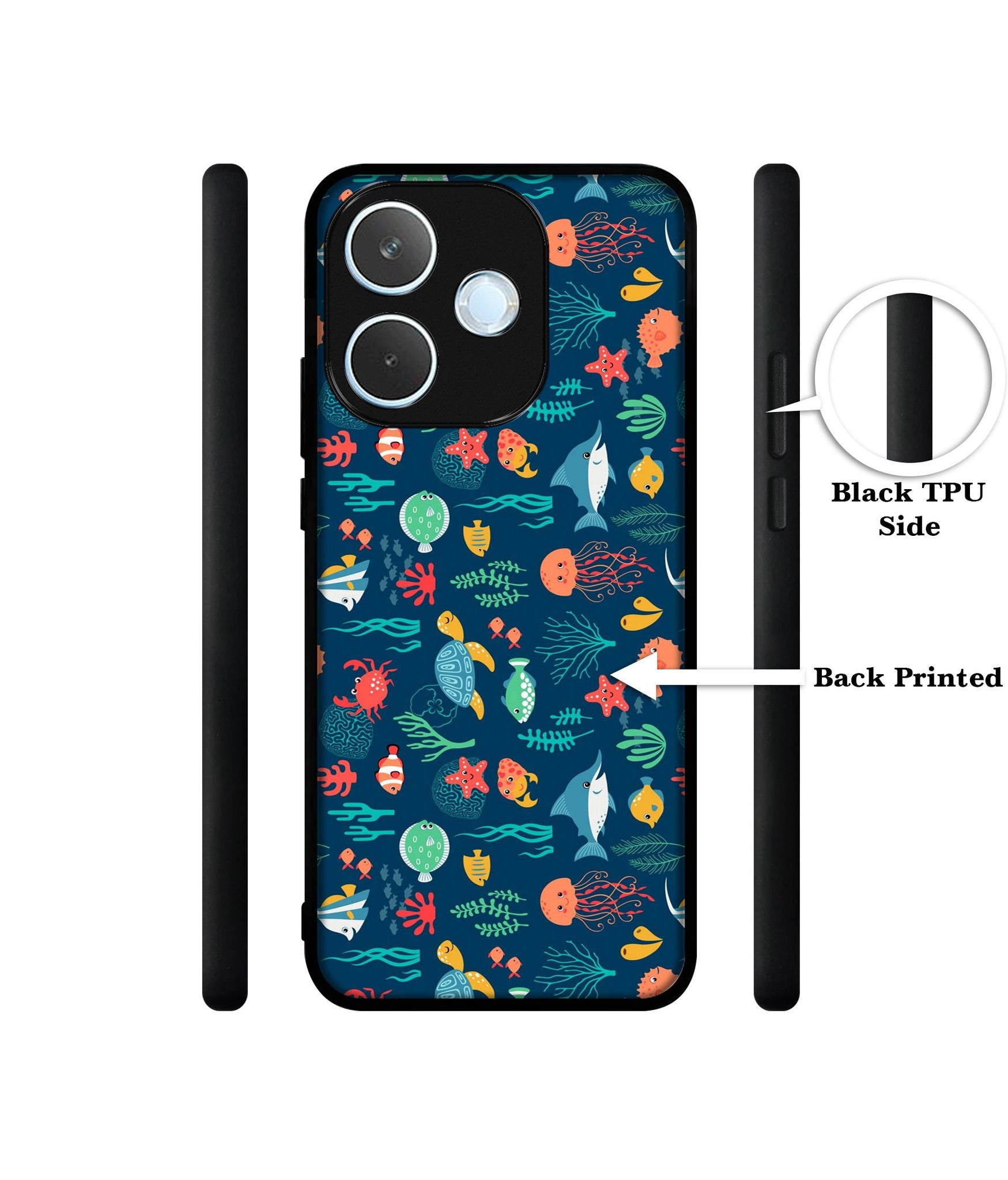 Aquarium Texture Designer 2D Printed Back Case Cover for Oppo A5 Pro 4G / A5 Pro 5G