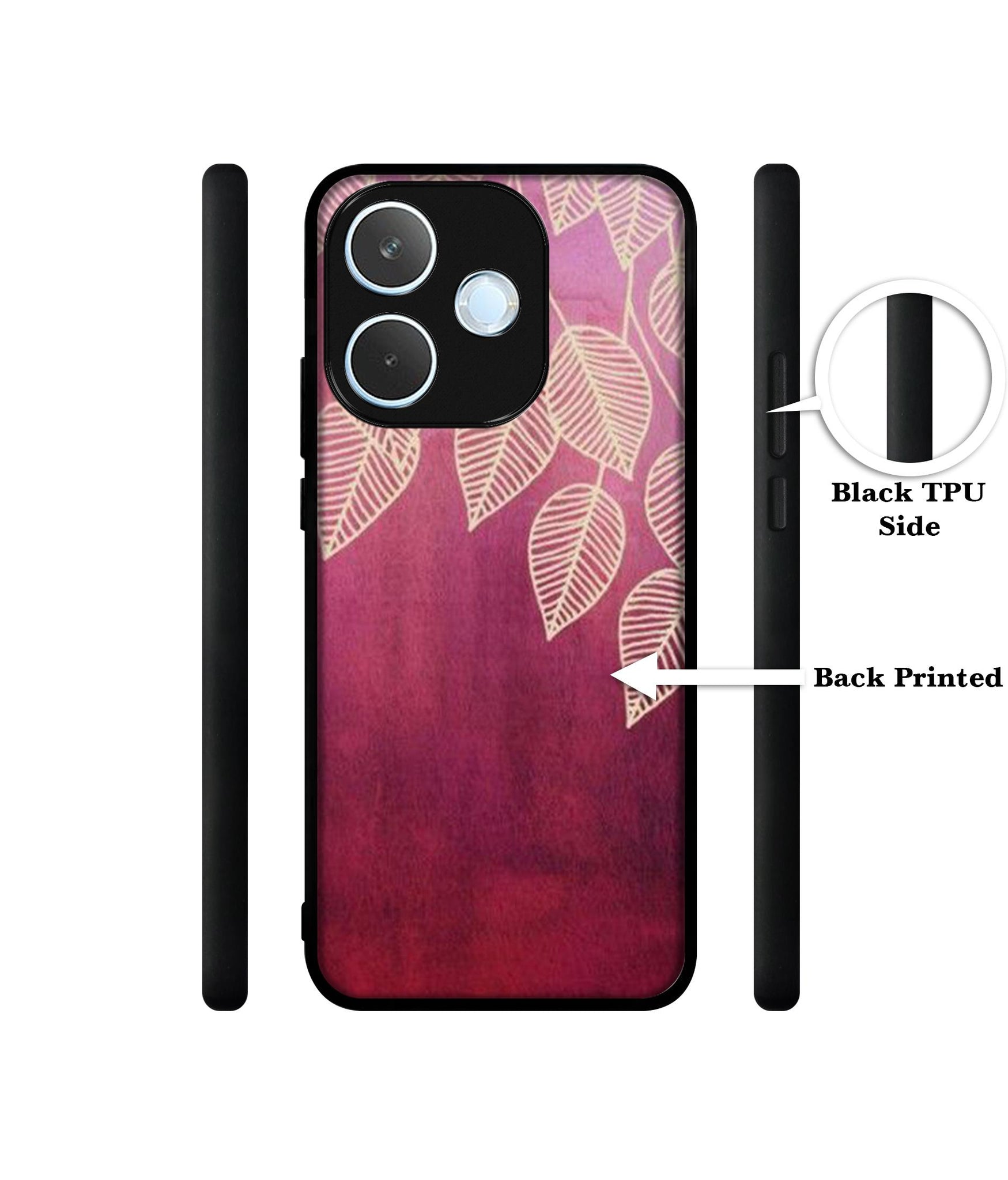 Leaf Pattern Designer 2D Printed Back Case Cover for Oppo A5 Pro 4G / A5 Pro 5G