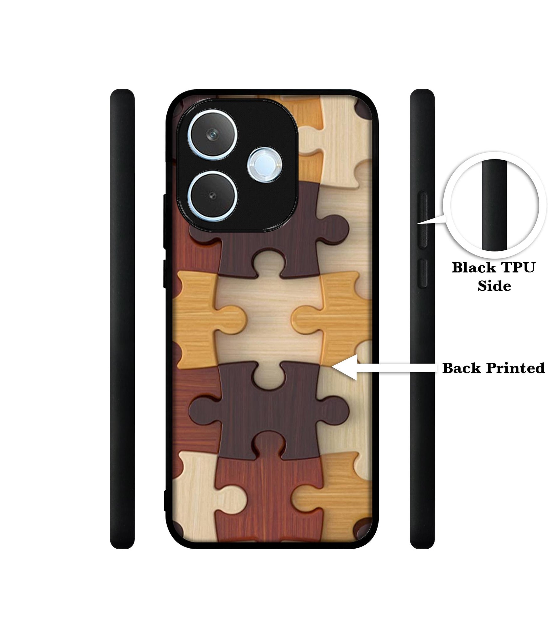 Puzzle Pattern Designer 2D Printed Back Case Cover for Oppo A5 Pro 4G / A5 Pro 5G