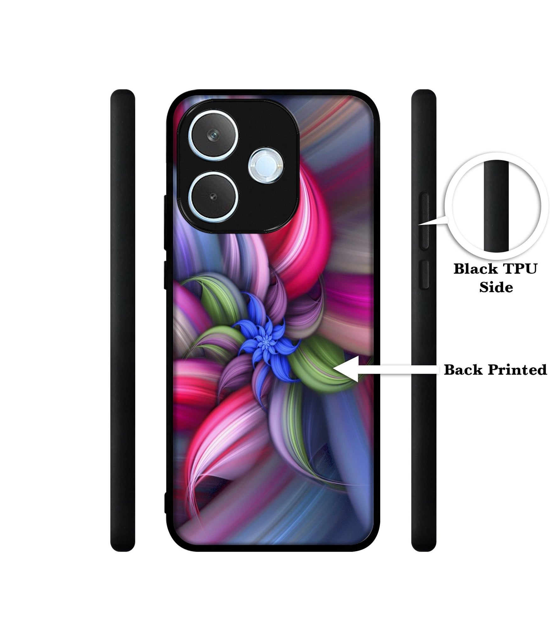 Colorful Flower Designer 2D Printed Back Case Cover for Oppo A5 Pro 4G / A5 Pro 5G