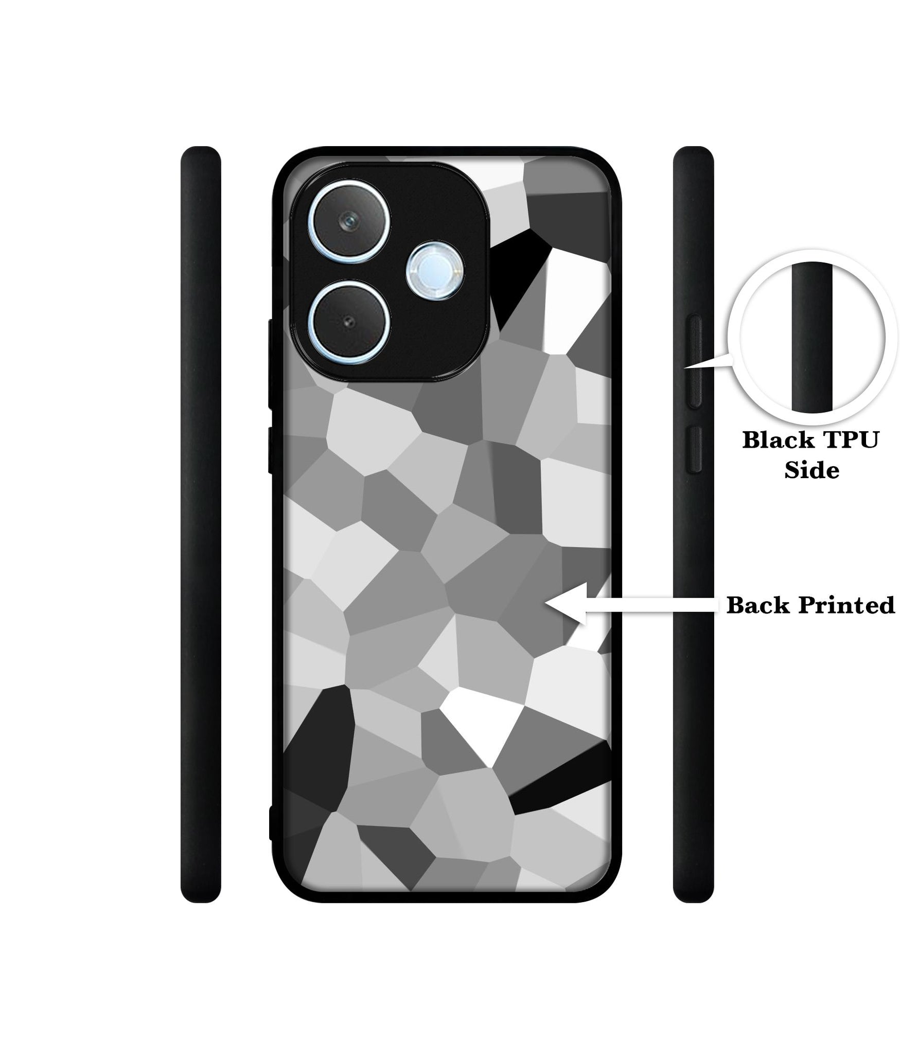 Black & White Mathematical Shape Designer 2D Printed Back Case Cover for Oppo A5 Pro 4G / A5 Pro 5G
