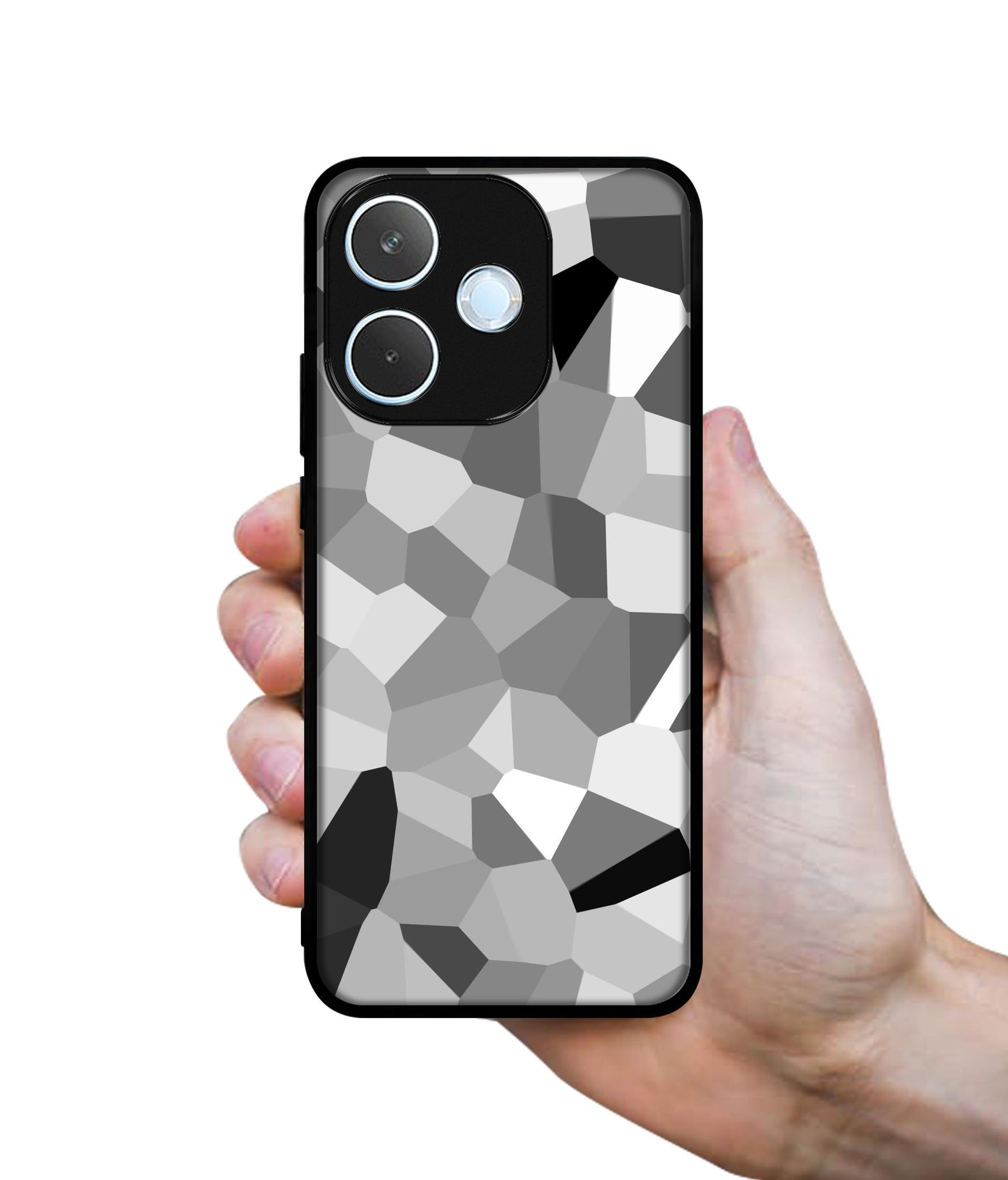 Black & White Mathematical Shape Designer 2D Printed Back Case Cover for Oppo A5 Pro 4G / A5 Pro 5G
