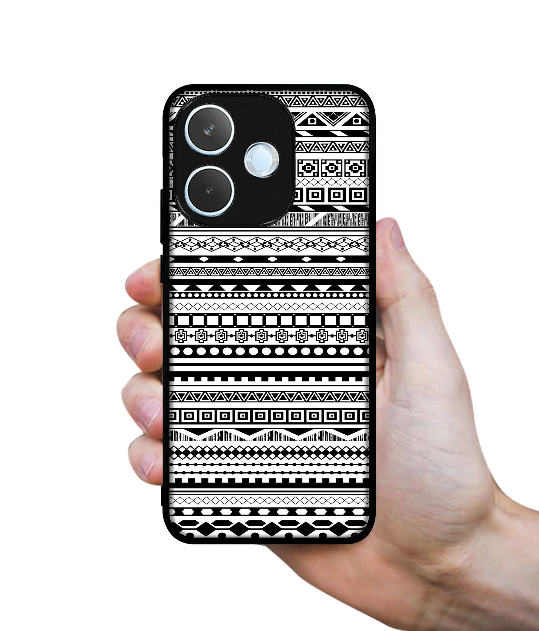 Black & White Patterns Designer 2D Printed Back Case Cover for Oppo A5 Pro 4G / A5 Pro 5G