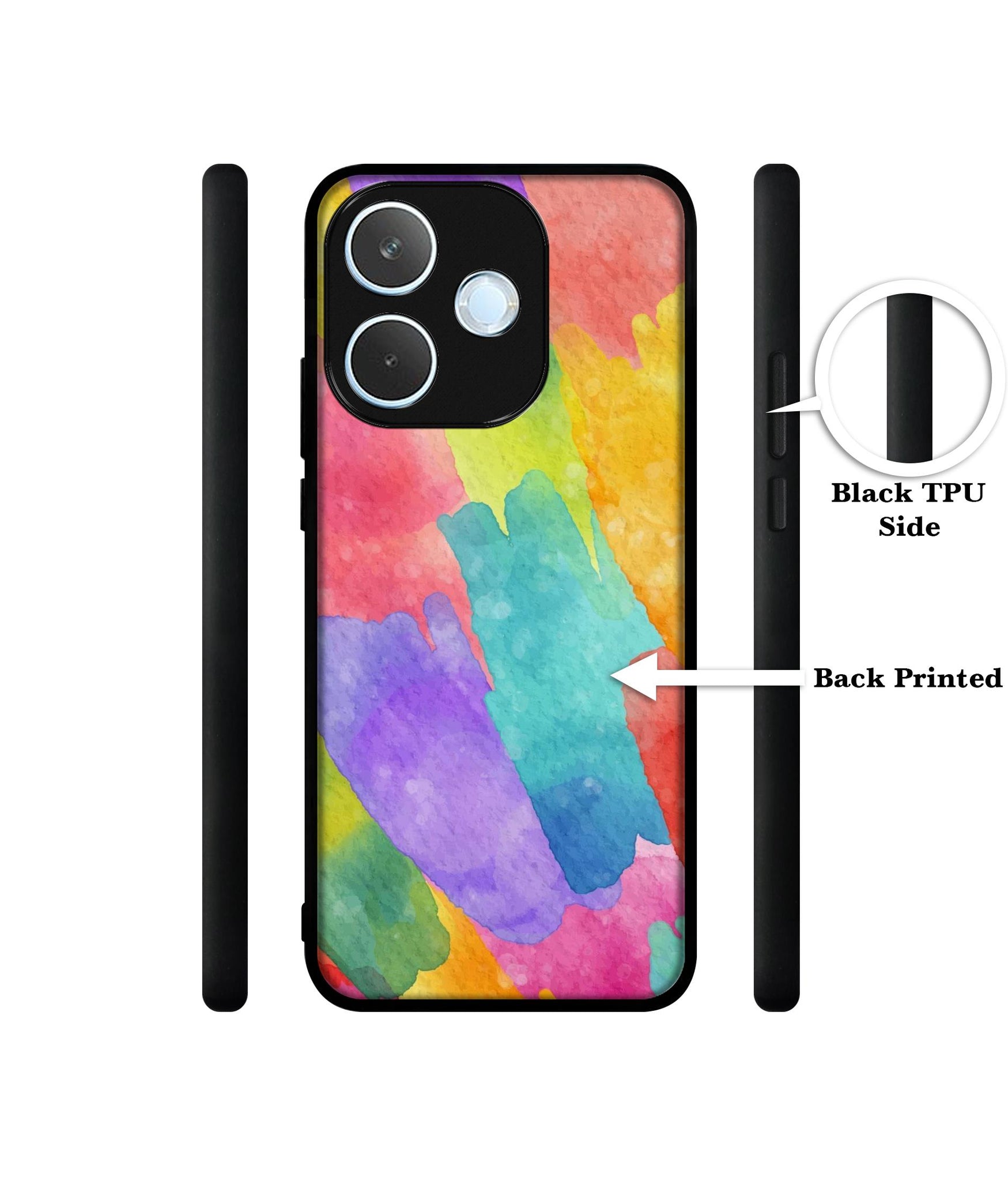 Water Paint Colorful Abstract Designer 2D Printed Back Case Cover for Oppo A5 Pro 4G / A5 Pro 5G