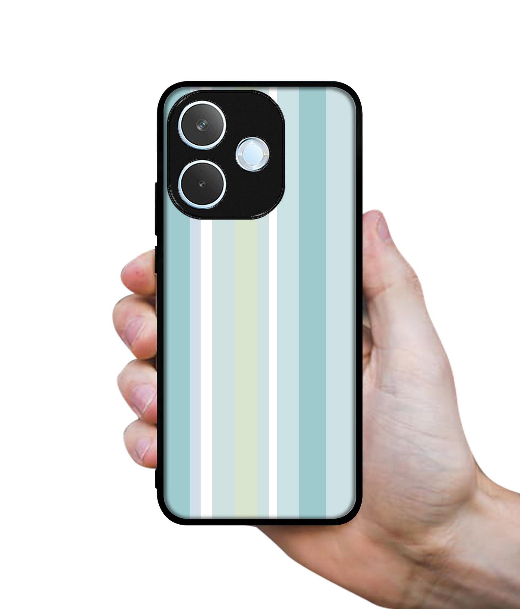 Light Green Stripes Designer 2D Printed Back Case Cover for Oppo A5 Pro 4G / A5 Pro 5G