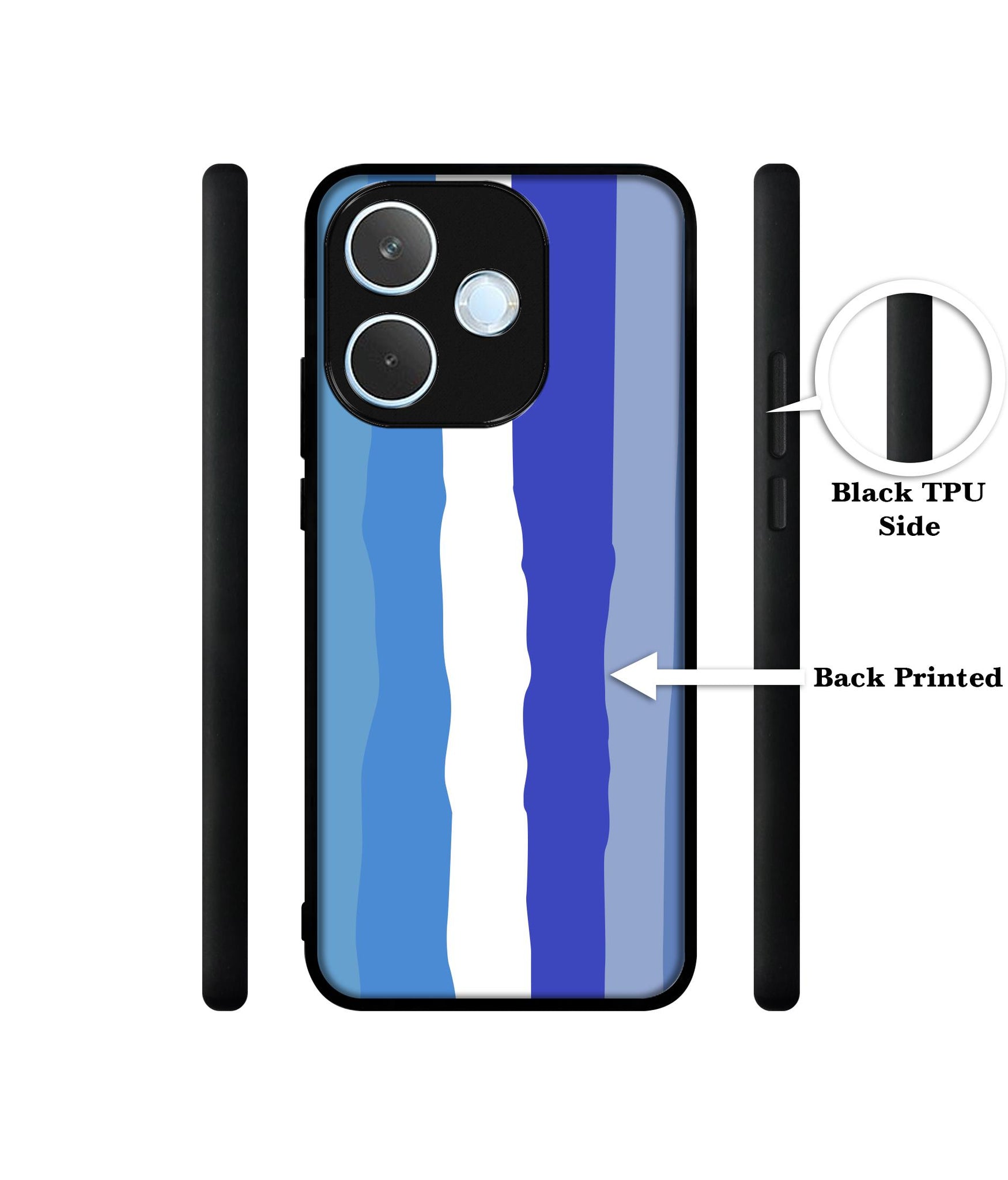 Blue Stripes Rainbow Designer 2D Printed Back Case Cover for Oppo A5 Pro 4G / A5 Pro 5G