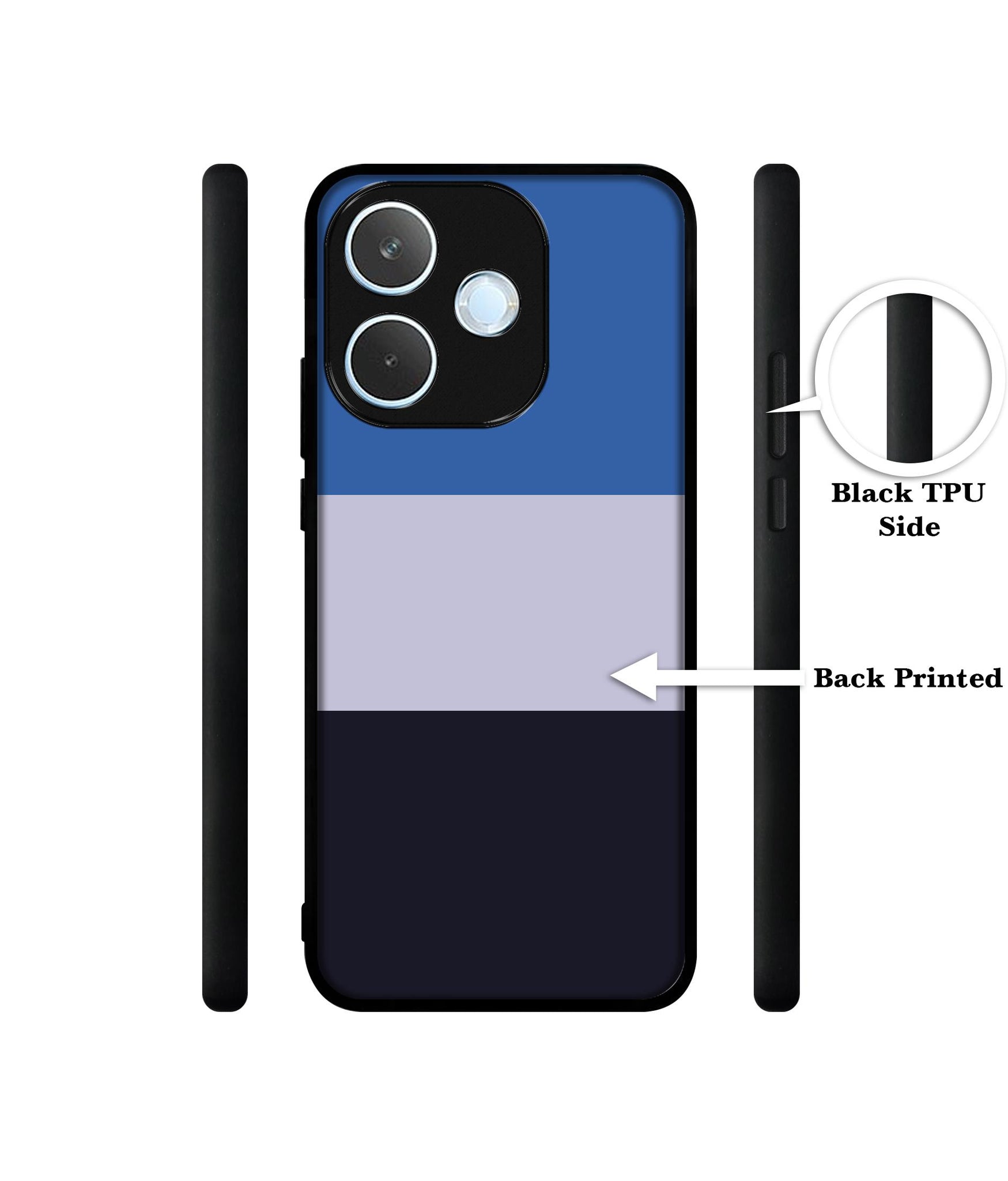 Three Color Stripes Designer 2D Printed Back Case Cover for Oppo A5 Pro 4G / A5 Pro 5G