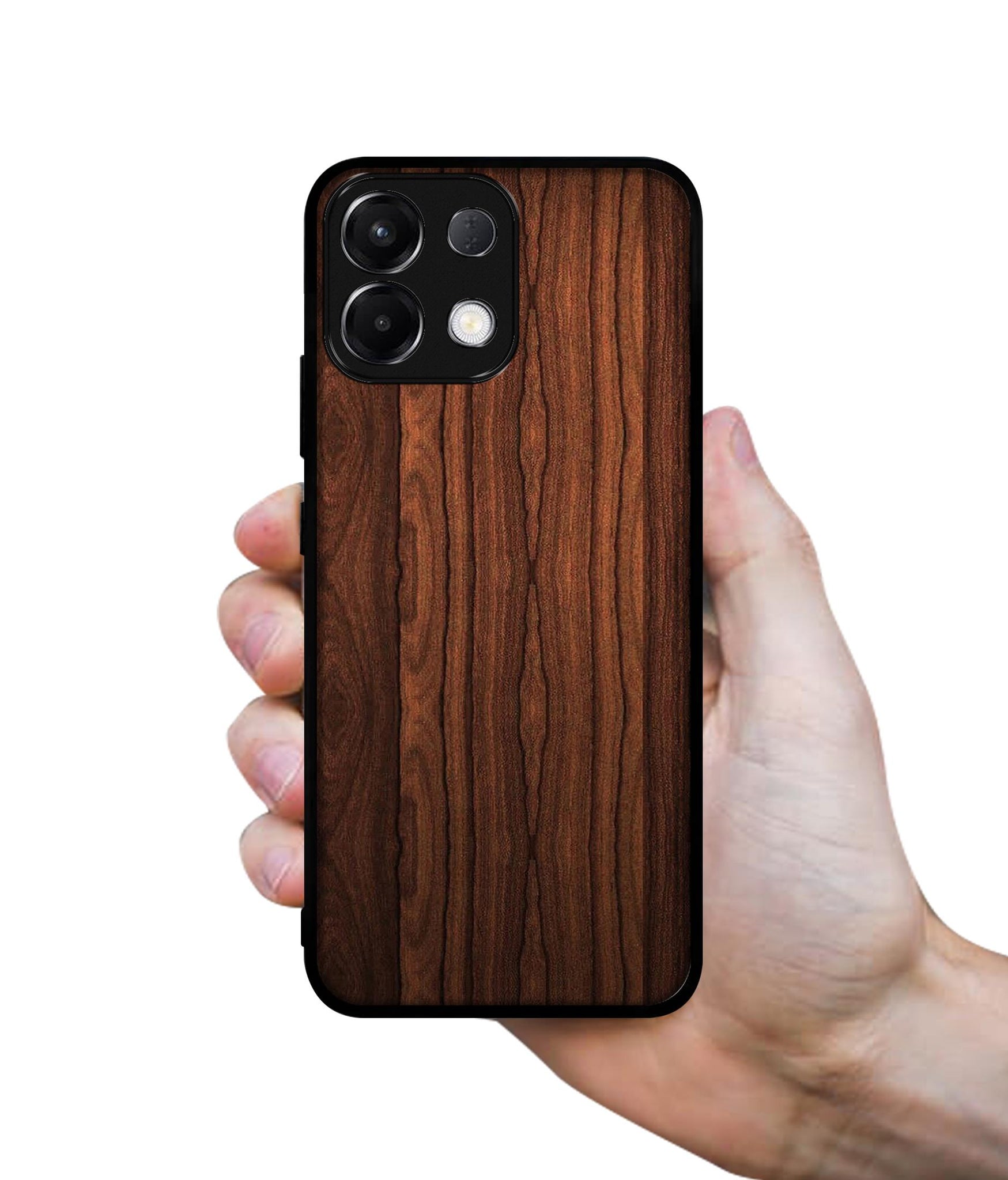 Brown Wooden Texture Designer 2D Printed Back Case Cover for Oppo K13 5G