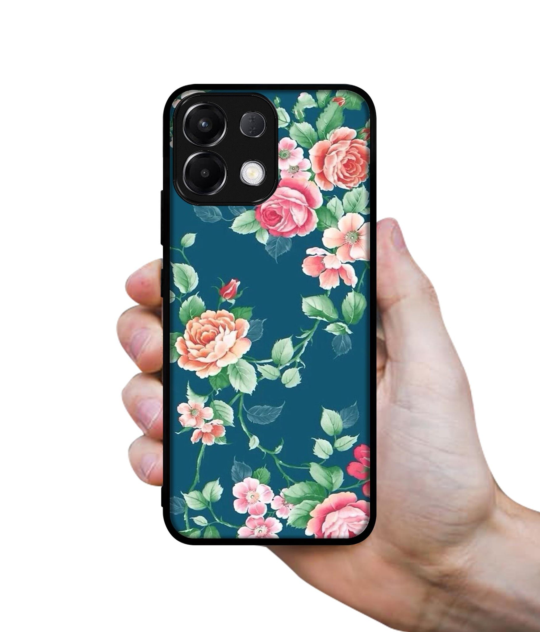 Vintage Floral Designer 2D Printed Back Case Cover for Oppo K13 5G