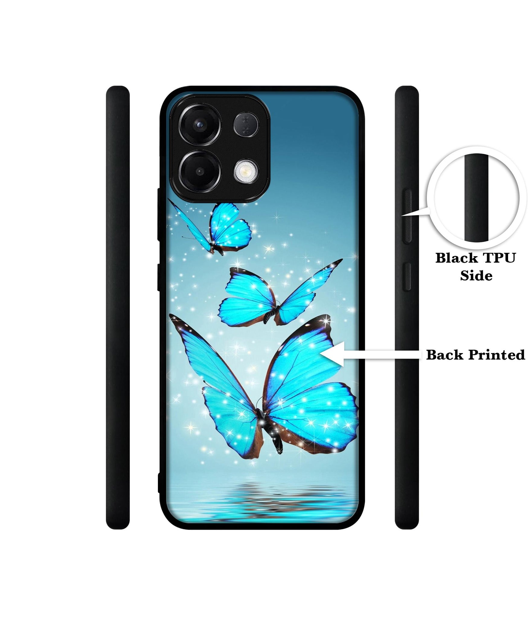 Flying Butterflies Designer 2D Printed Back Case Cover for Oppo K13 5G