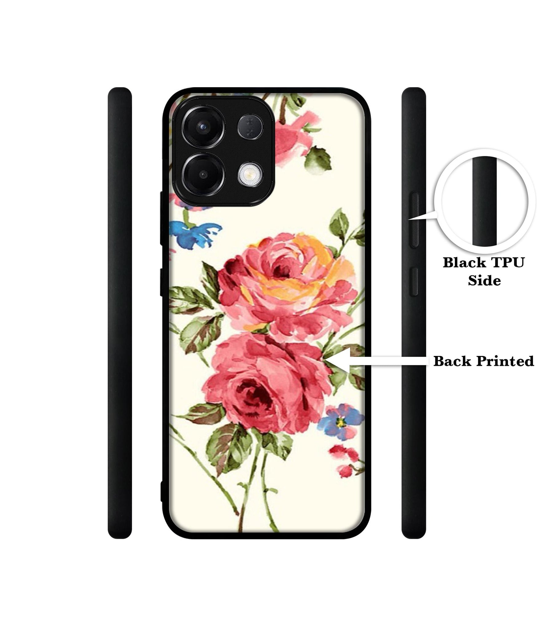 Vintage Painting Flower Designer 2D Printed Back Case Cover for Oppo K13 5G