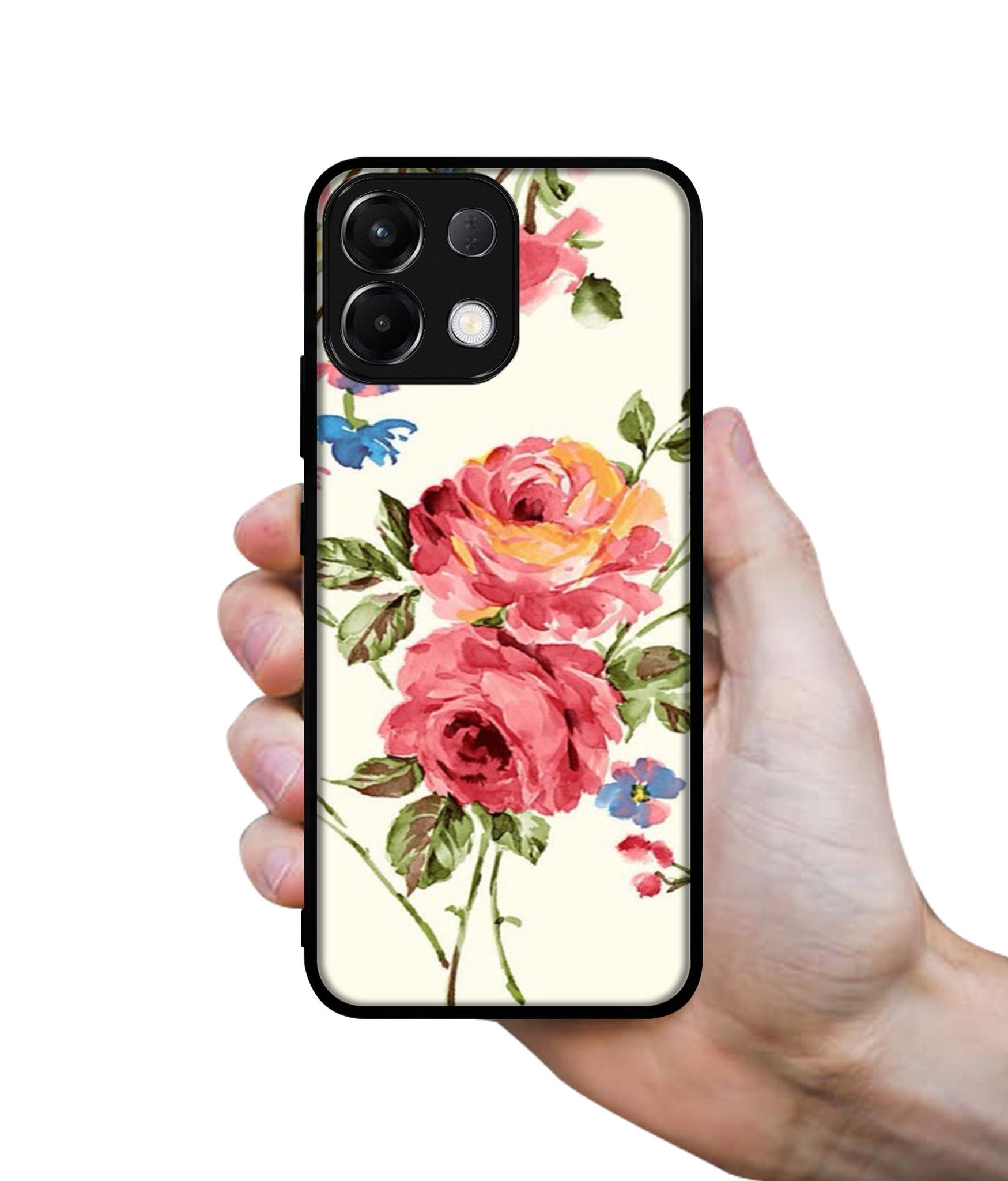 Vintage Painting Flower Designer 2D Printed Back Case Cover for Oppo K13 5G