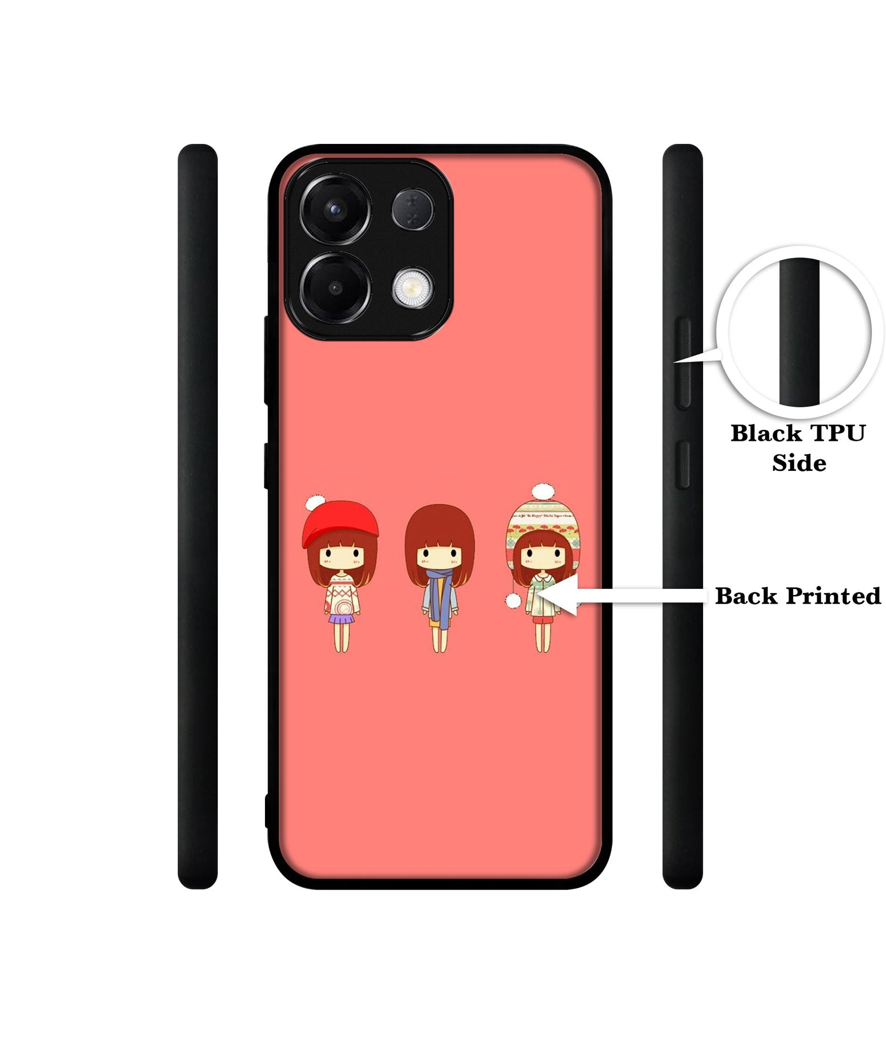 Cute Girls Designer 2D Printed Back Case Cover for Oppo K13 5G