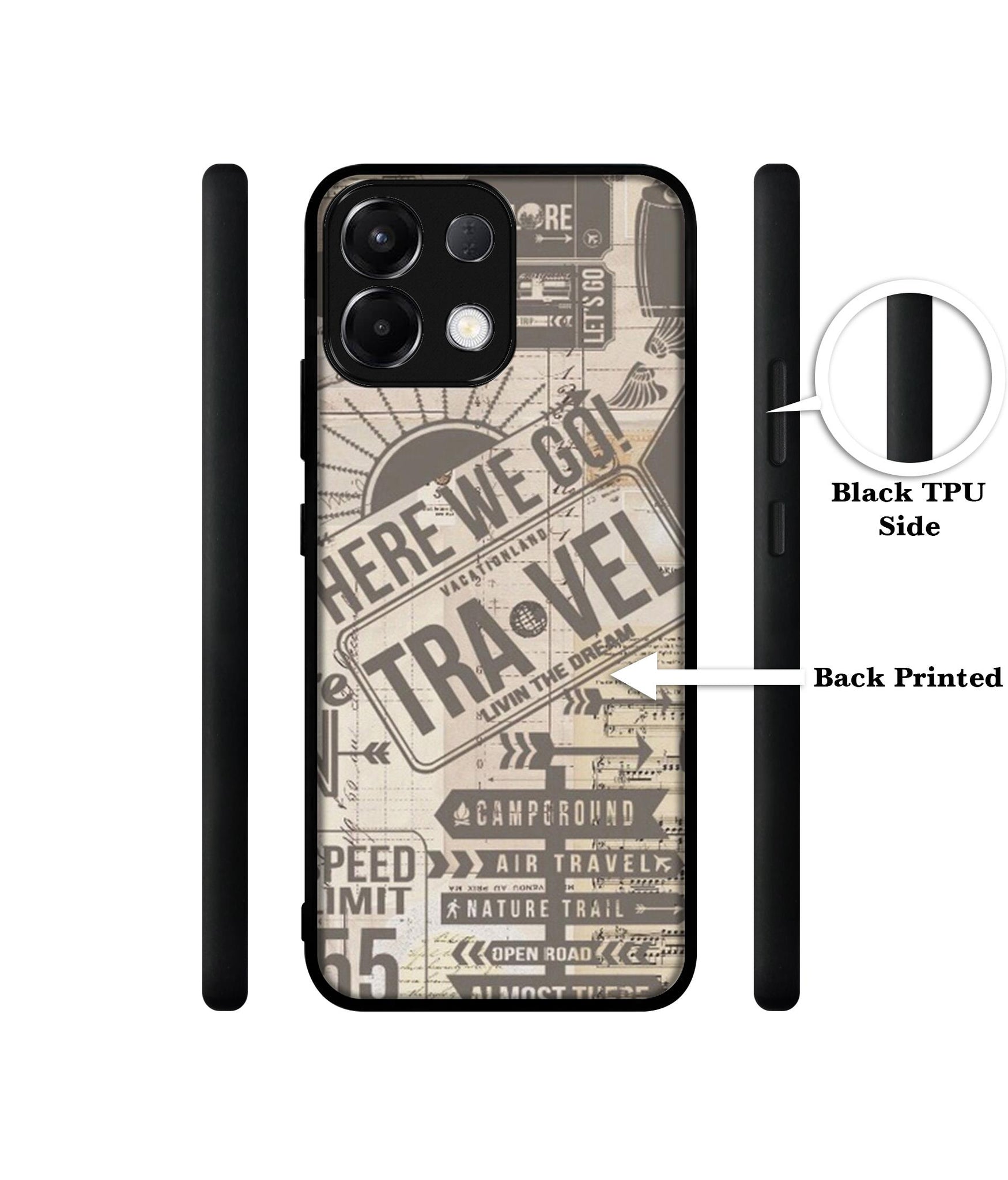 Travel Designer 2D Printed Back Case Cover for Oppo K13 5G