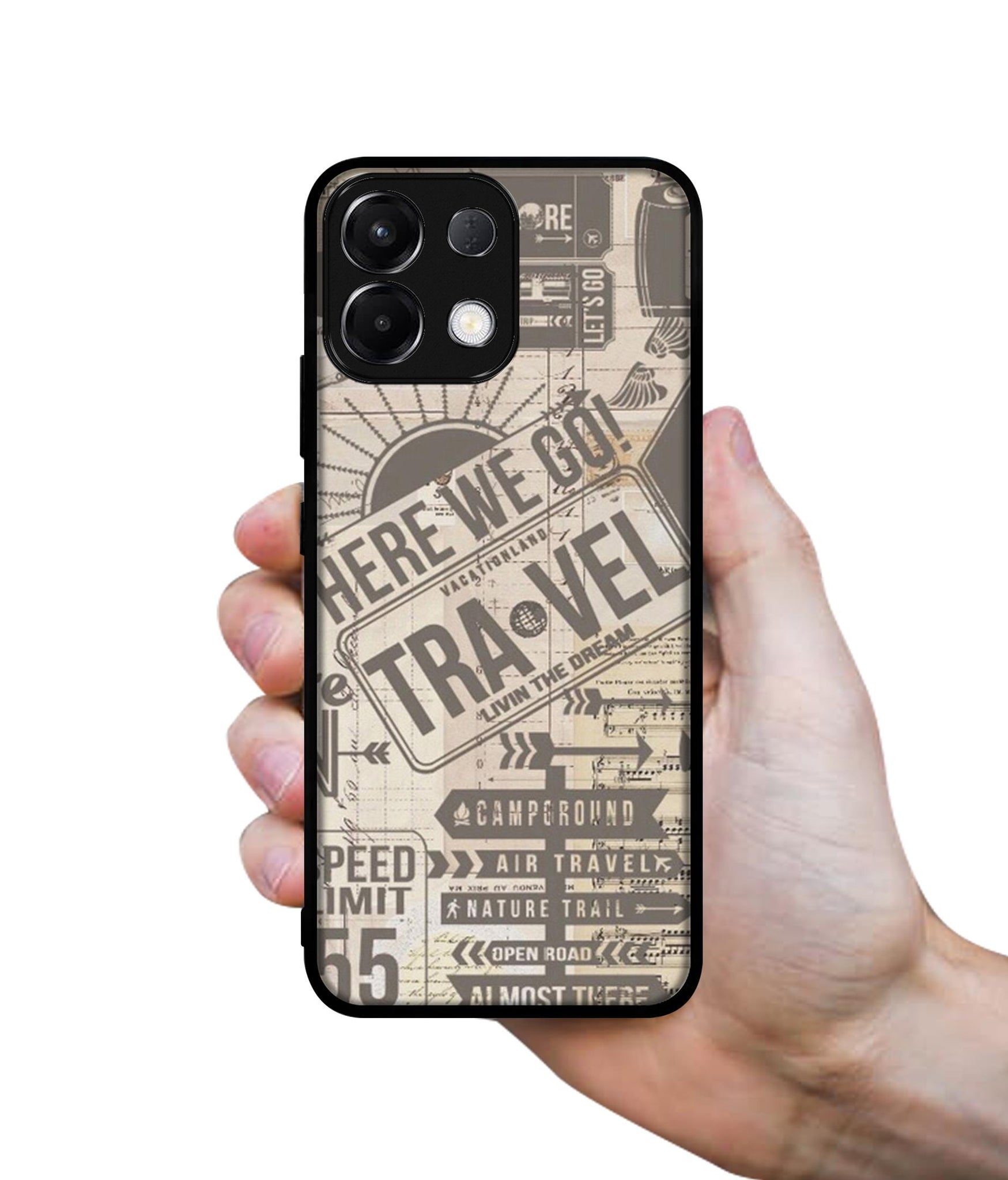 Travel Designer 2D Printed Back Case Cover for Oppo K13 5G