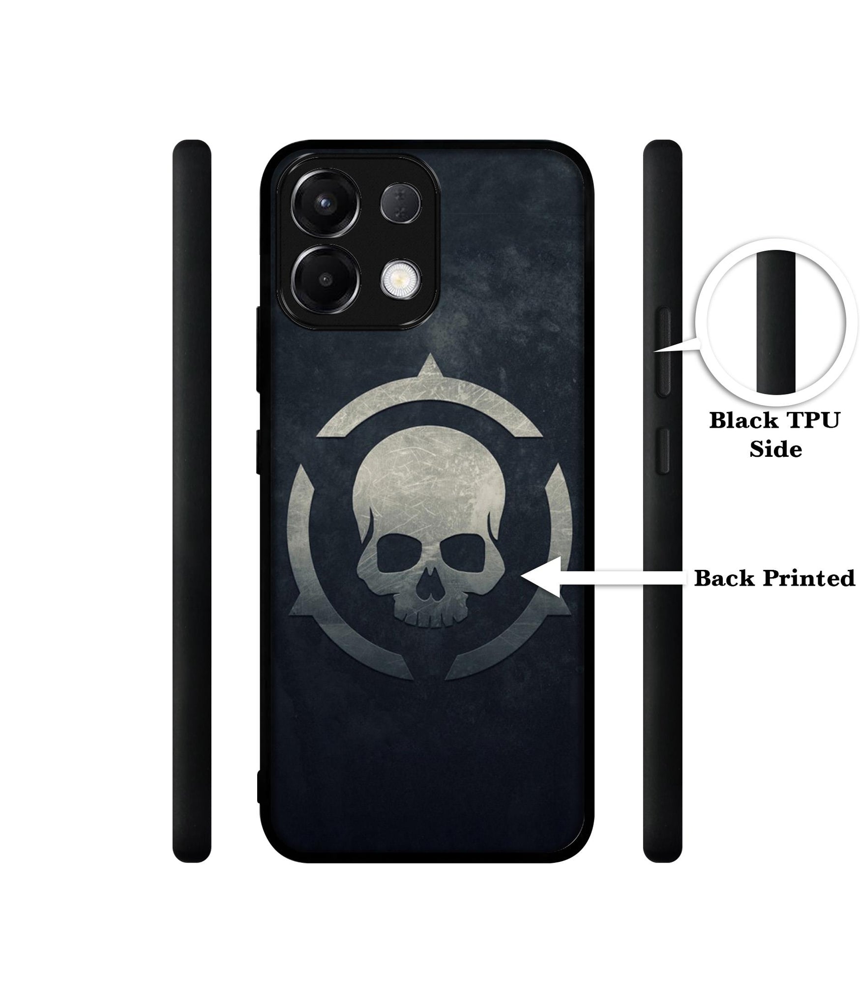 Skull Pattern Print Designer 2D Printed Back Case Cover for Oppo K13 5G