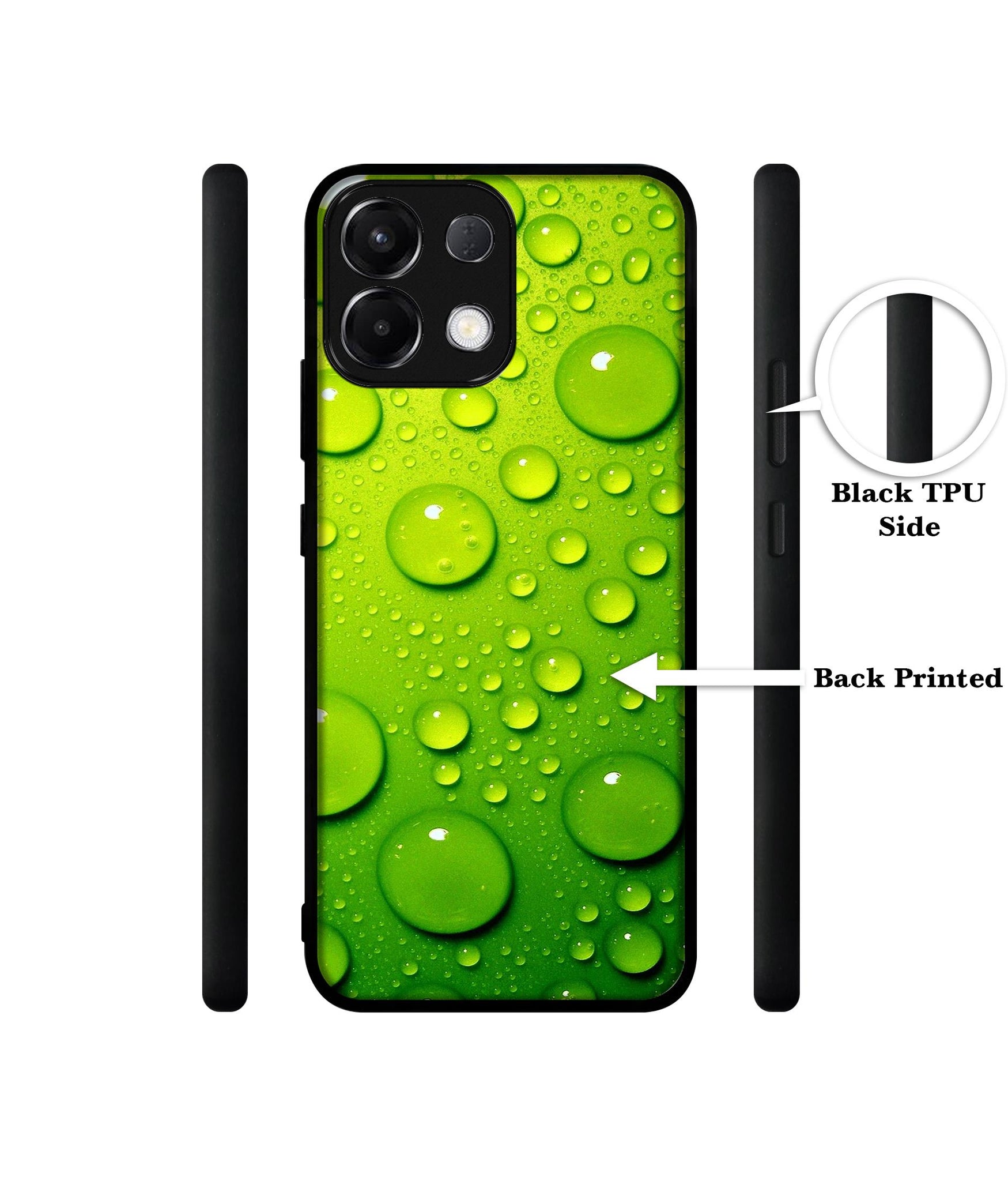 Green Bubbles Designer 2D Printed Back Case Cover for Oppo K13 5G