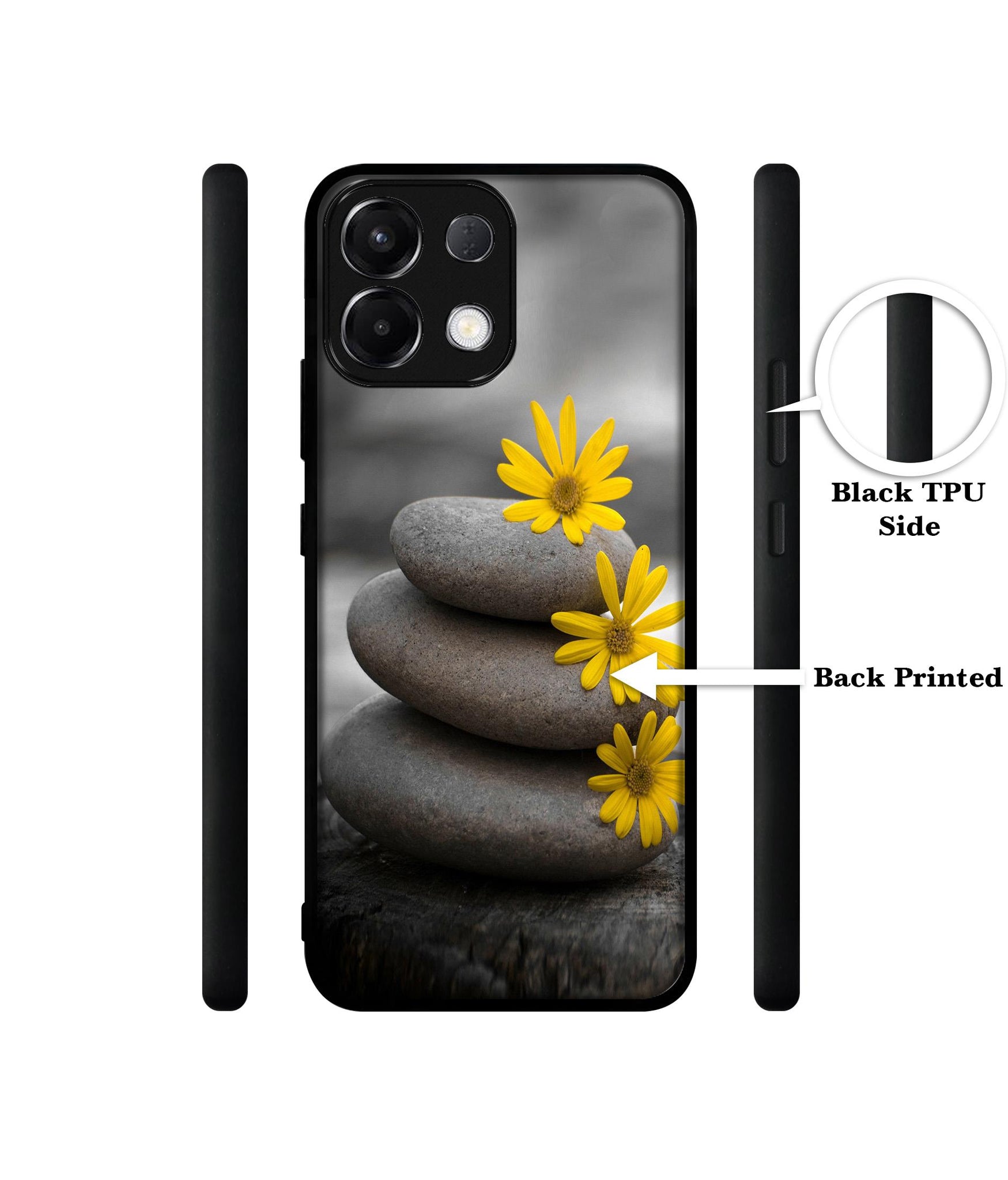 Stones And Flower Designer 2D Printed Back Case Cover for Oppo K13 5G