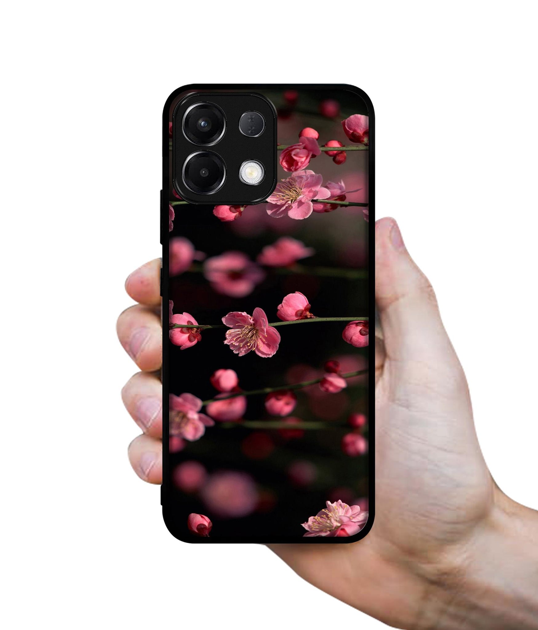 Pink Flowers Designer 2D Printed Back Case Cover for Oppo K13 5G