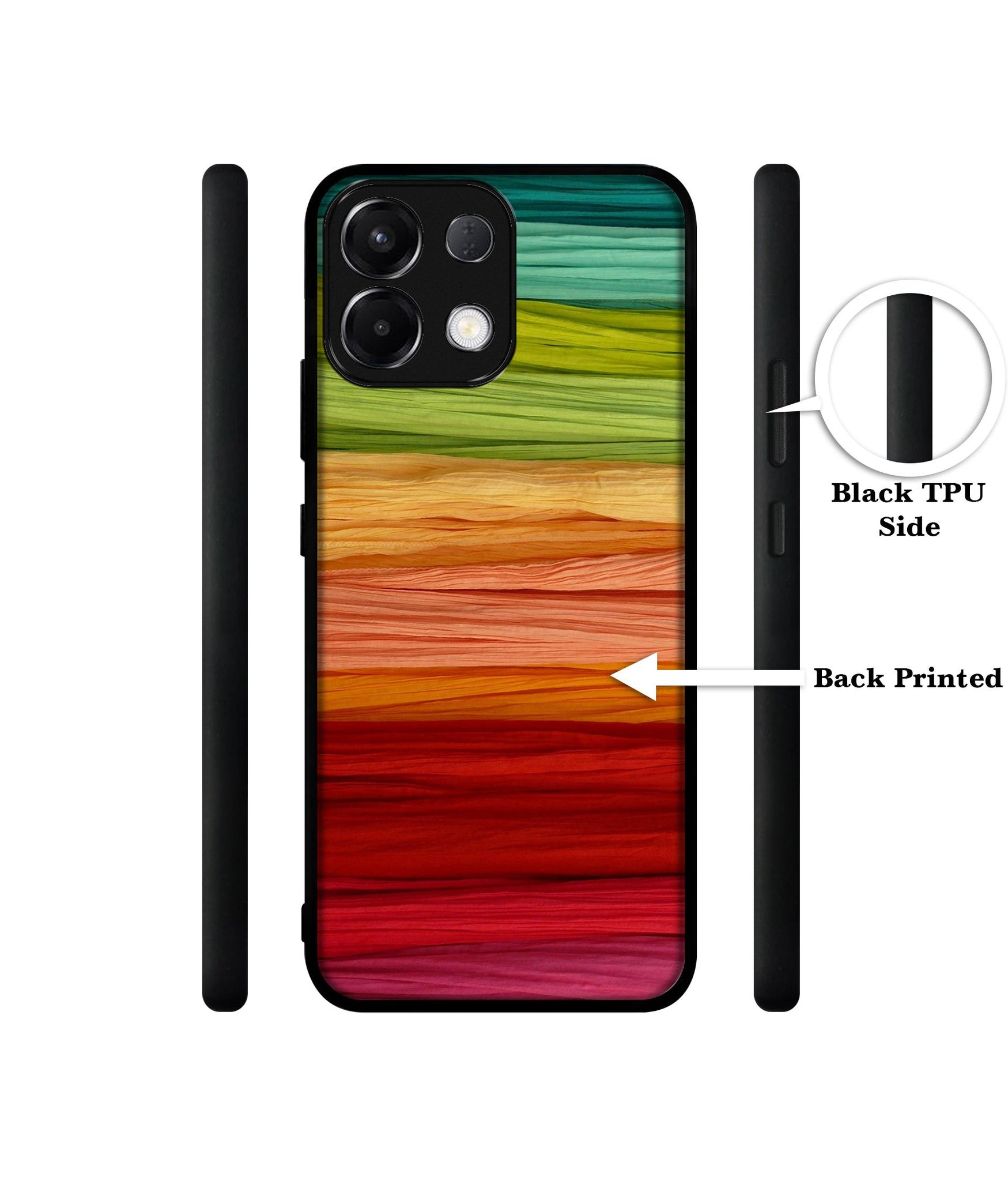 Colorful Thread Designer 2D Printed Back Case Cover for Oppo K13 5G