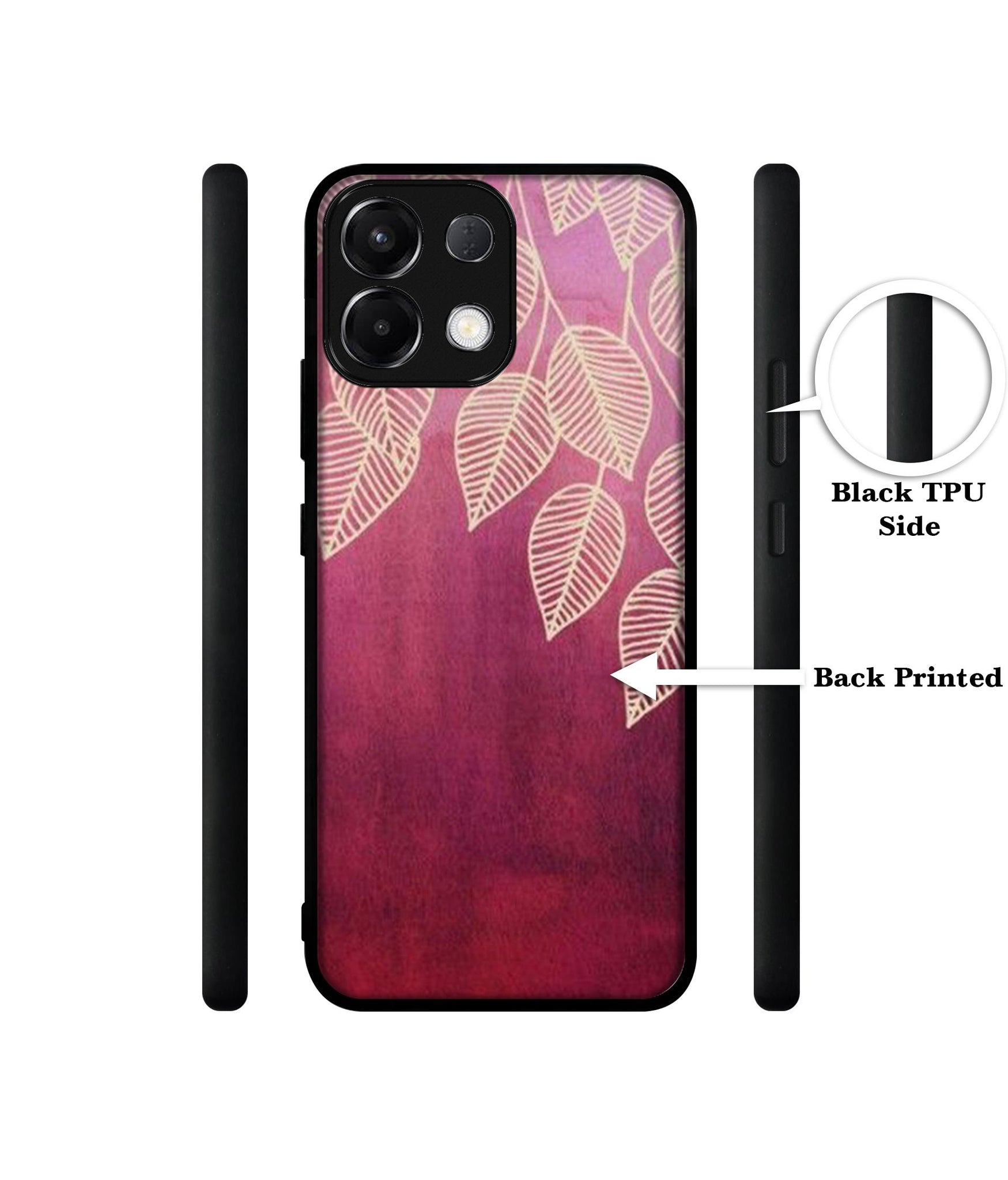 Leaf Pattern Designer 2D Printed Back Case Cover for Oppo K13 5G