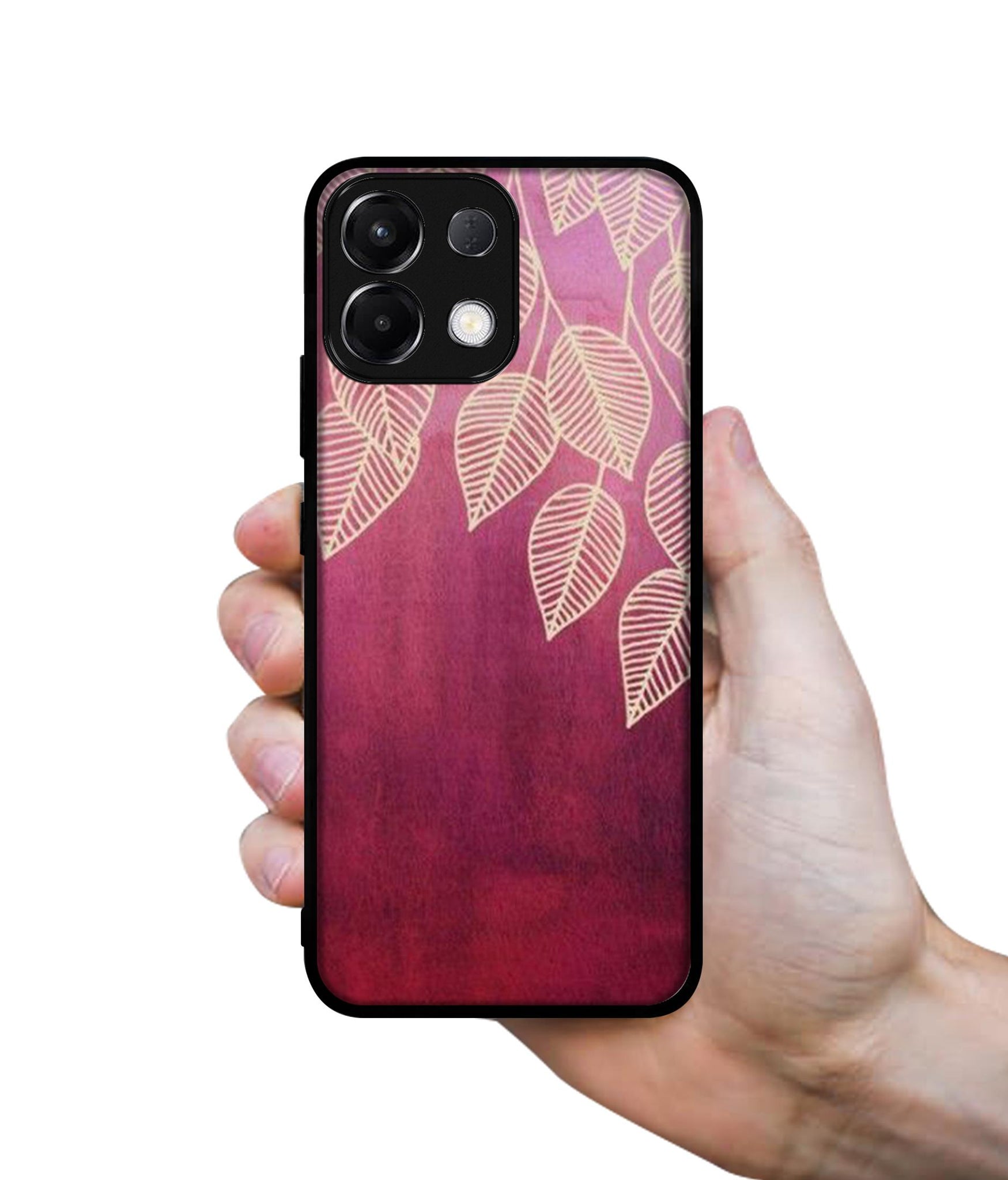 Leaf Pattern Designer 2D Printed Back Case Cover for Oppo K13 5G