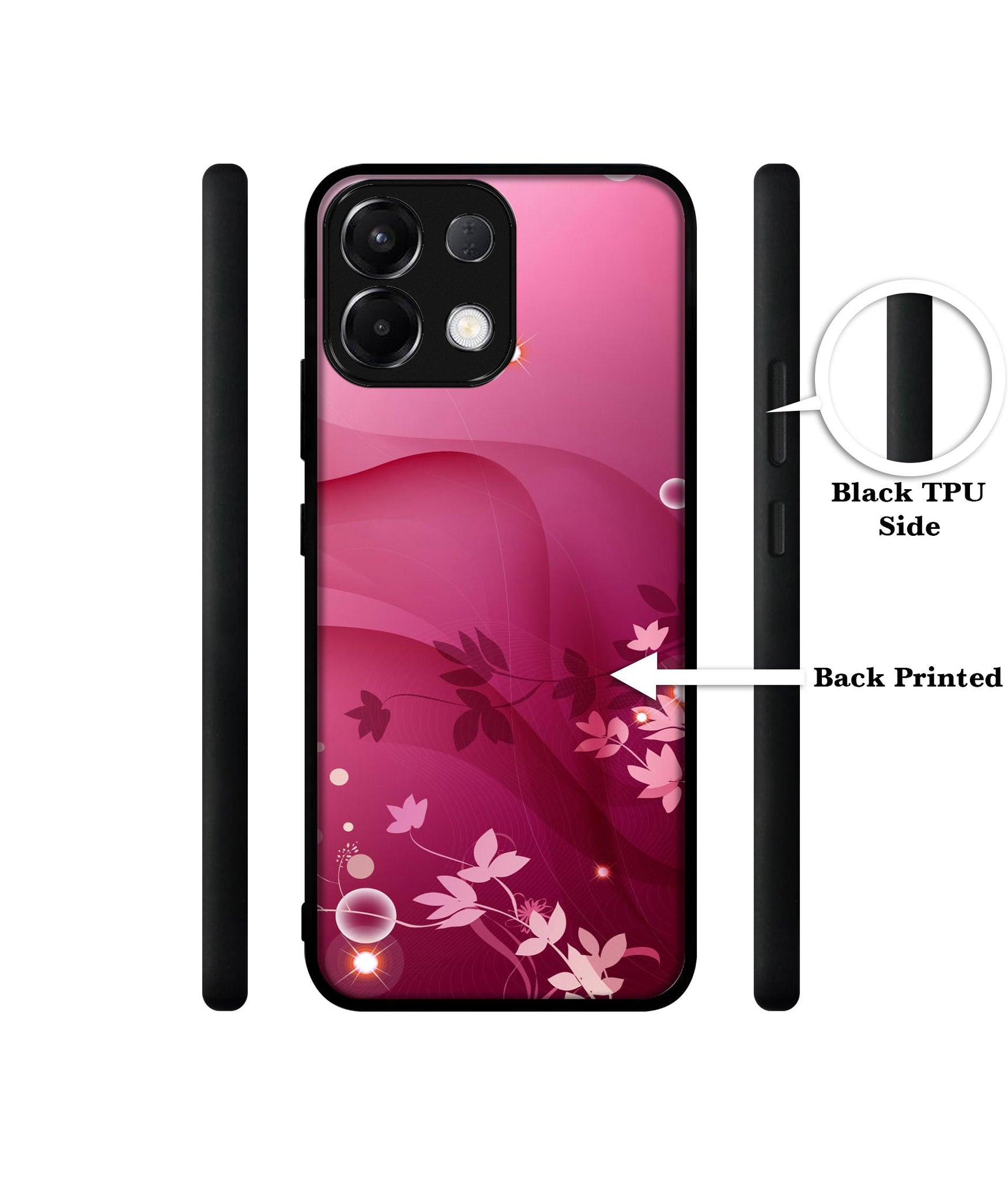 Pink Abstract Designer 2D Printed Back Case Cover for Oppo K13 5G