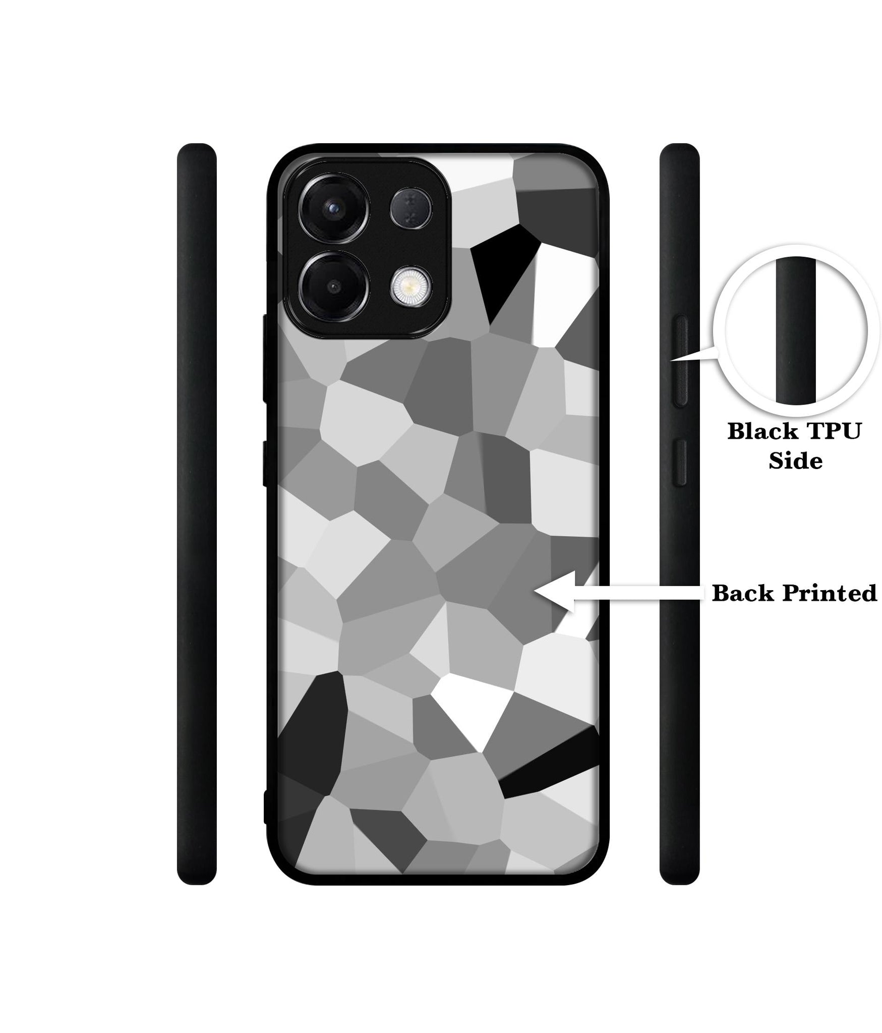 Black & White Mathematical Shape Designer 2D Printed Back Case Cover for Oppo K13 5G