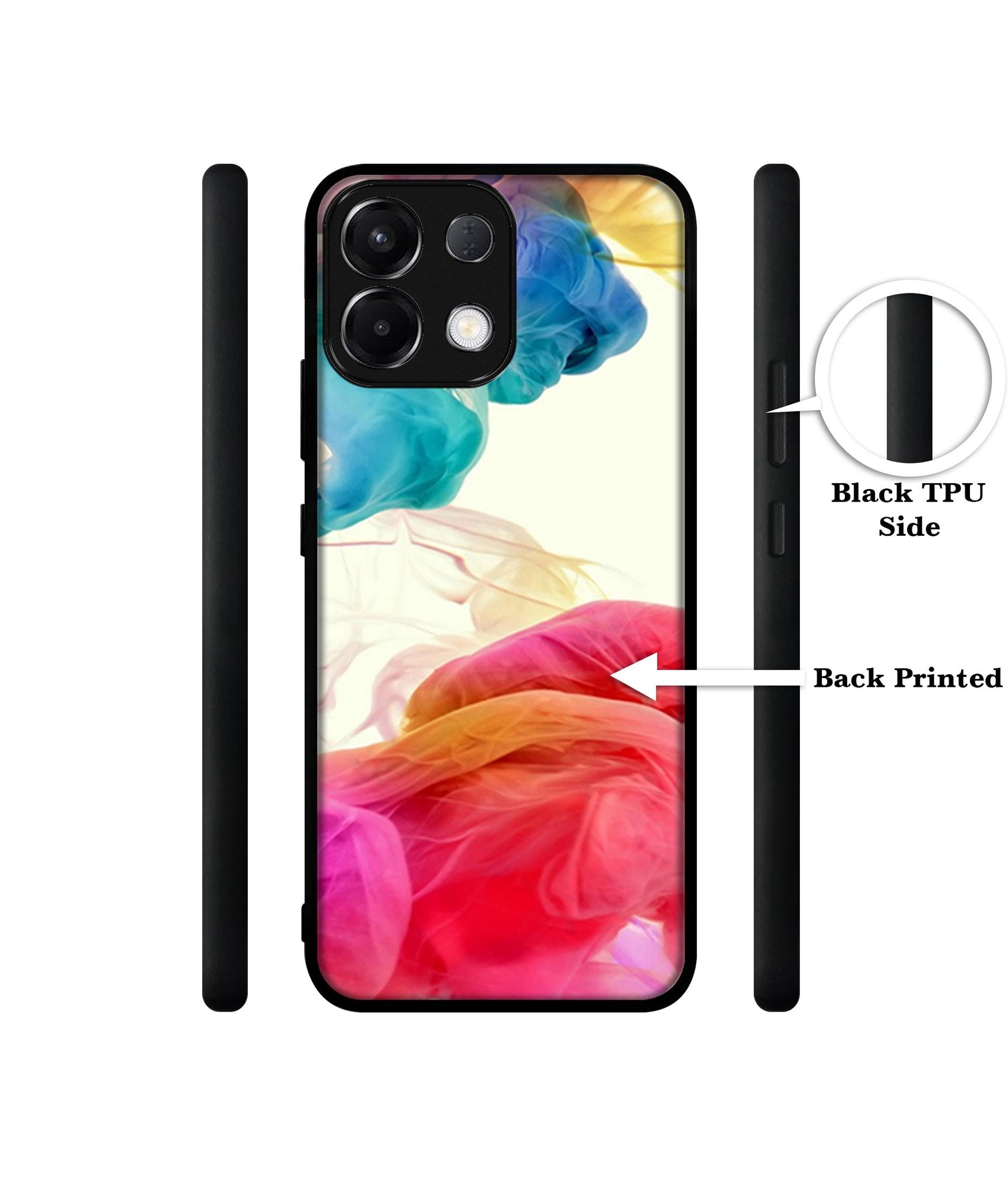 Colored Smoke Designer 2D Printed Back Case Cover for Oppo K13 5G