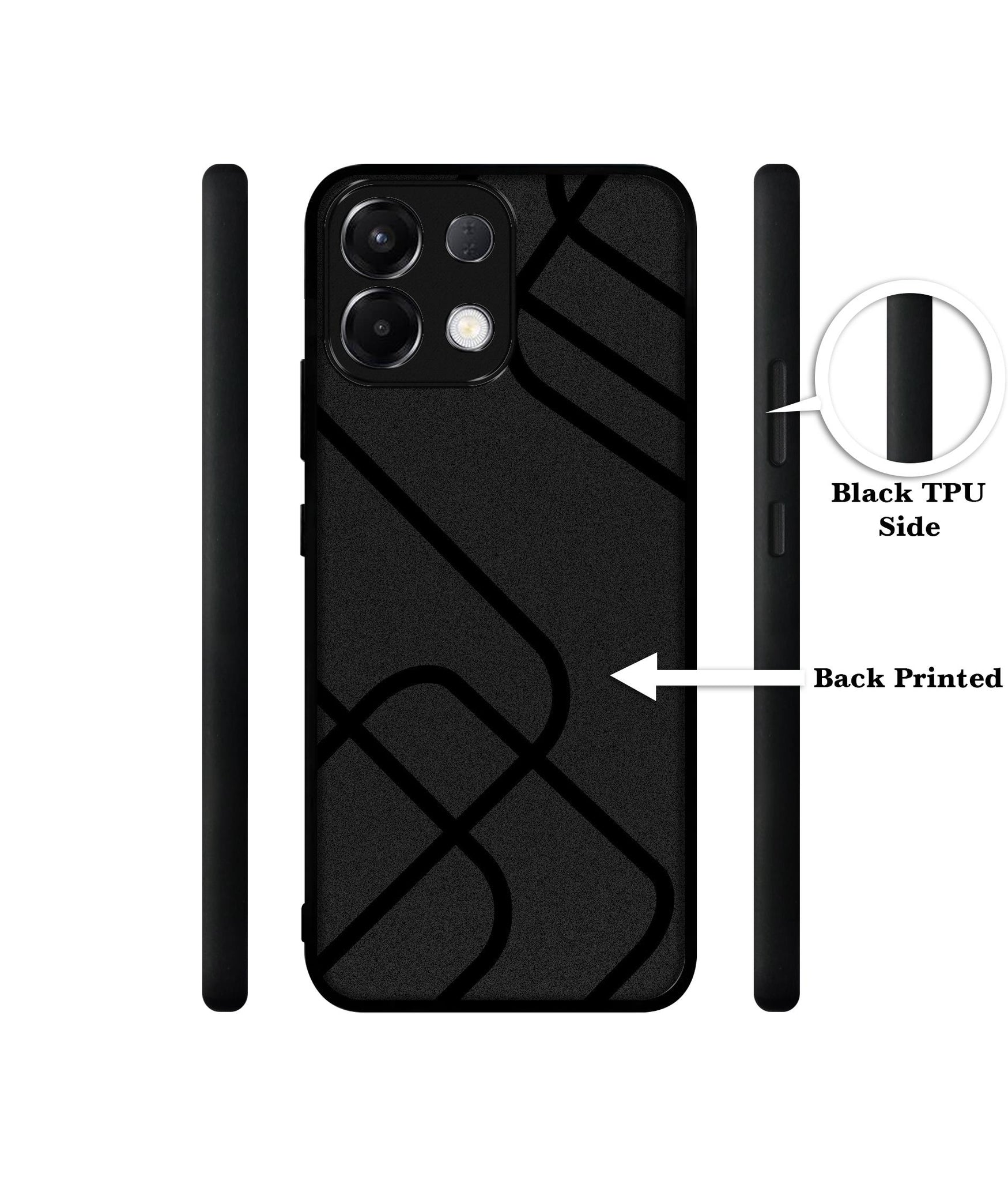 Zig-Zag Black Line Designer 2D Printed Back Case Cover for Oppo K13 5G