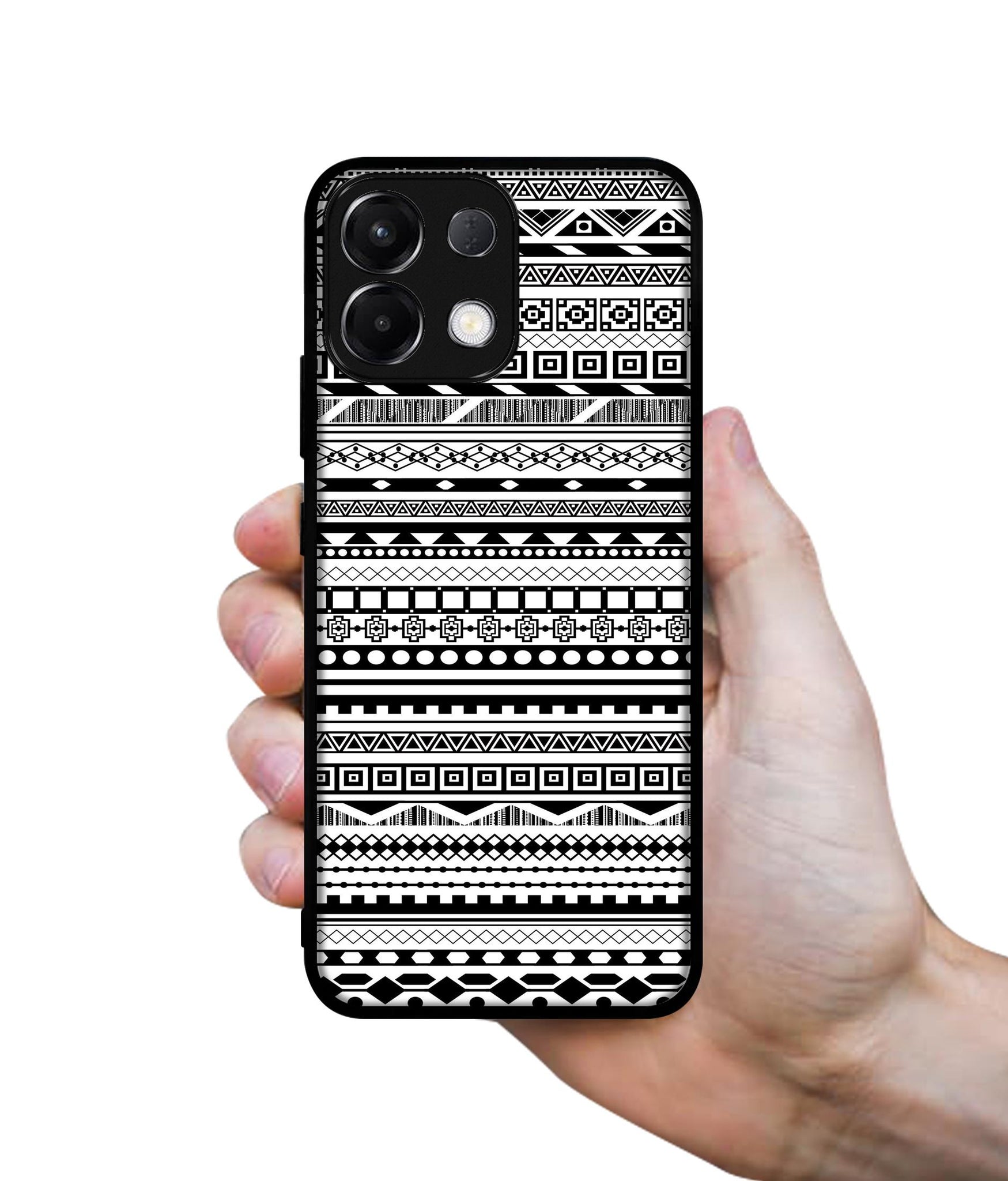 Black & White Patterns Designer 2D Printed Back Case Cover for Oppo K13 5G