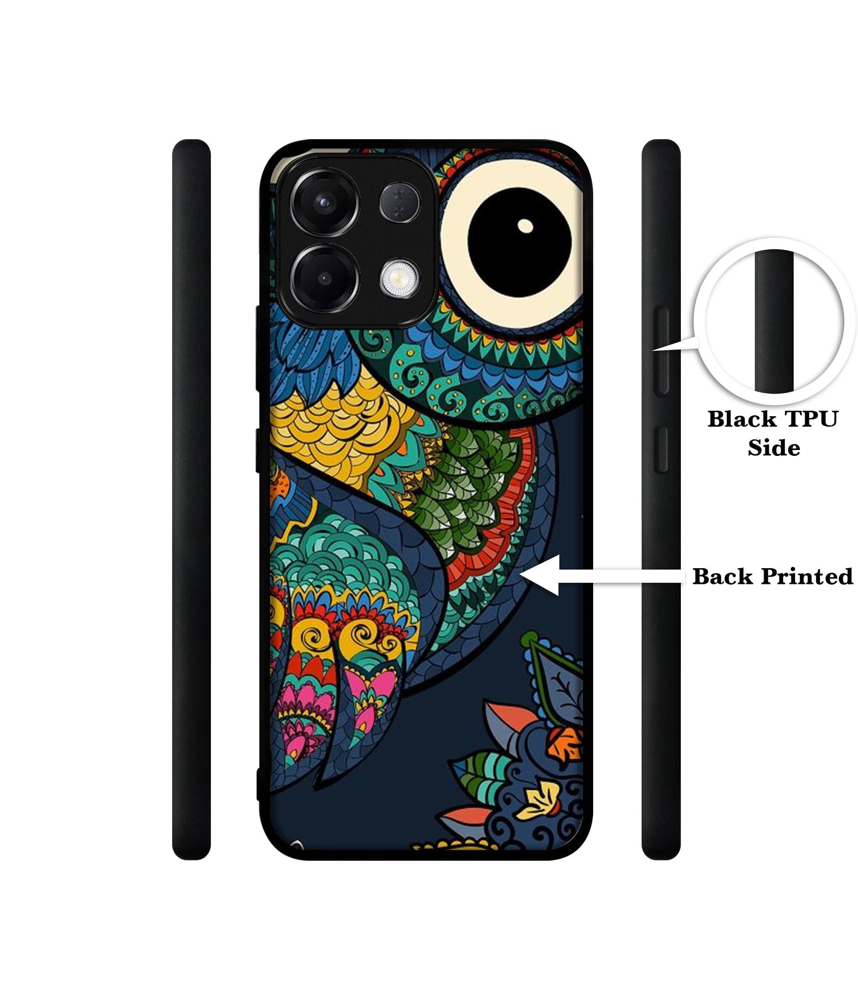 Owl Illustration Designer 2D Printed Back Case Cover for Oppo K13 5G