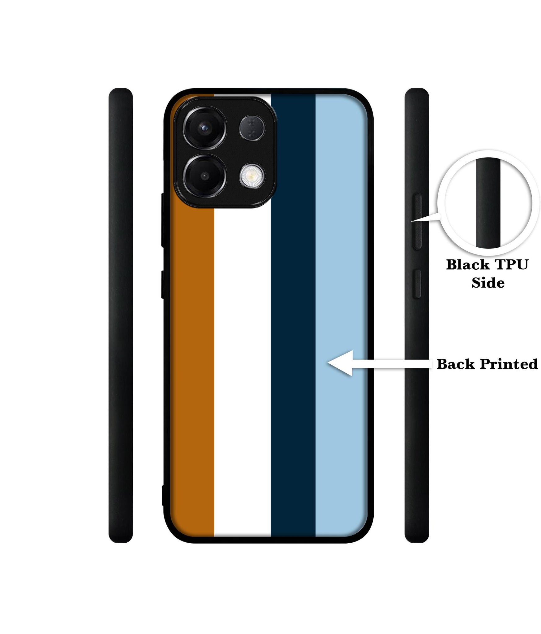 Color Stripes Designer 2D Printed Back Case Cover for Oppo K13 5G