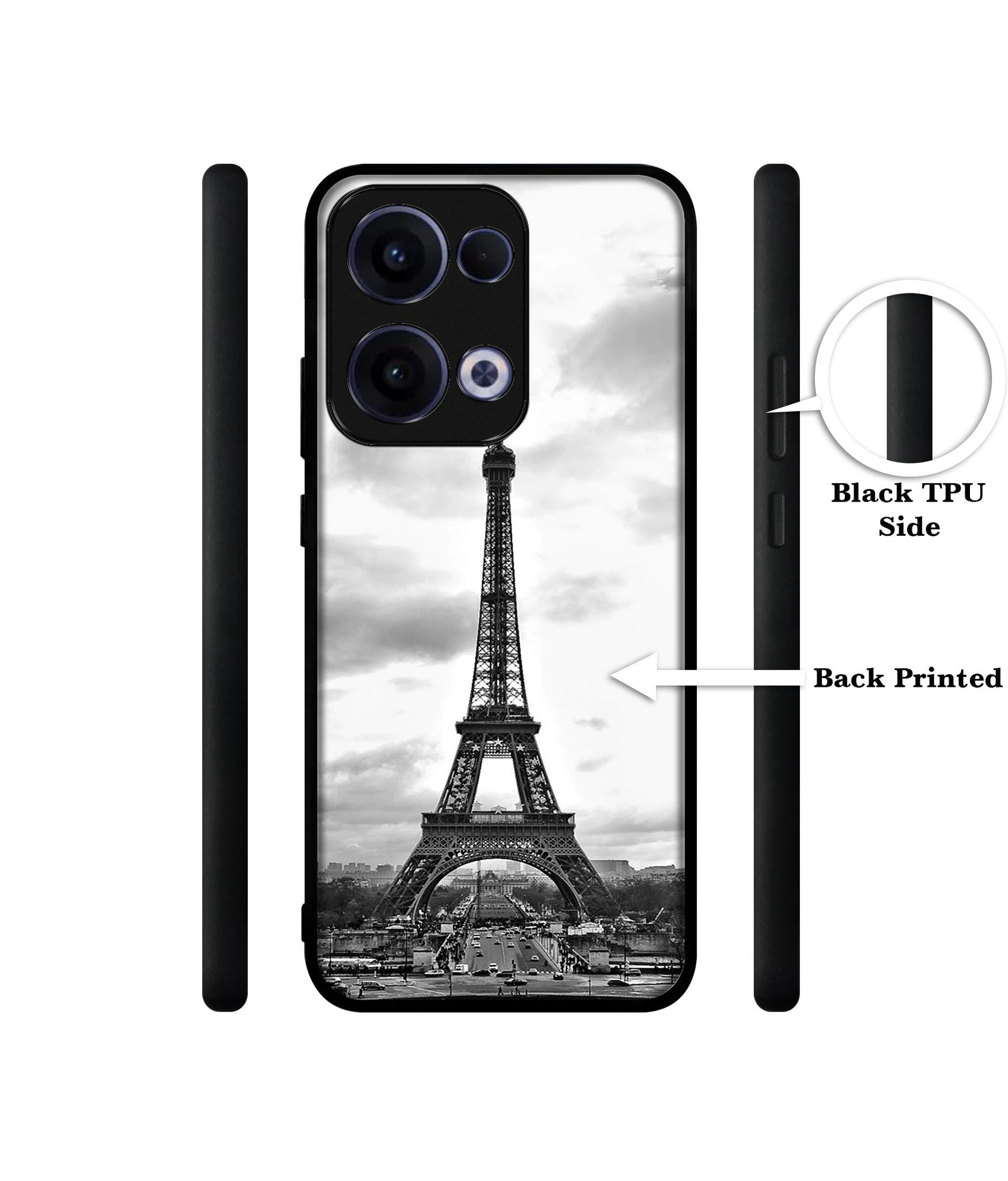 Eiffel Tower Designer 2D Printed Back Case Cover for Oppo Reno13 5G