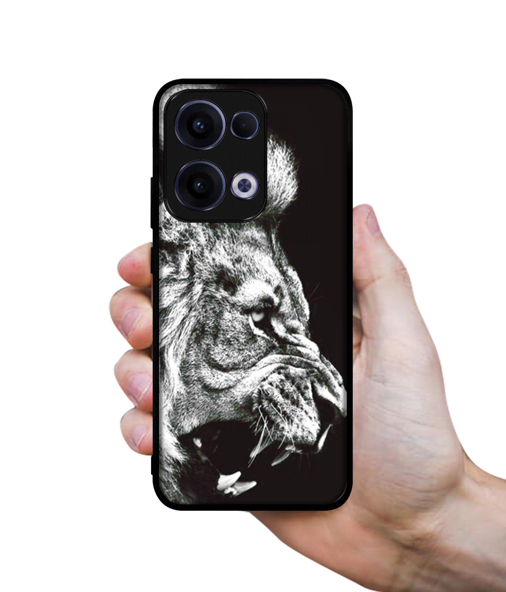 Angry Lion Designer 2D Printed Back Case Cover for Oppo Reno13 5G