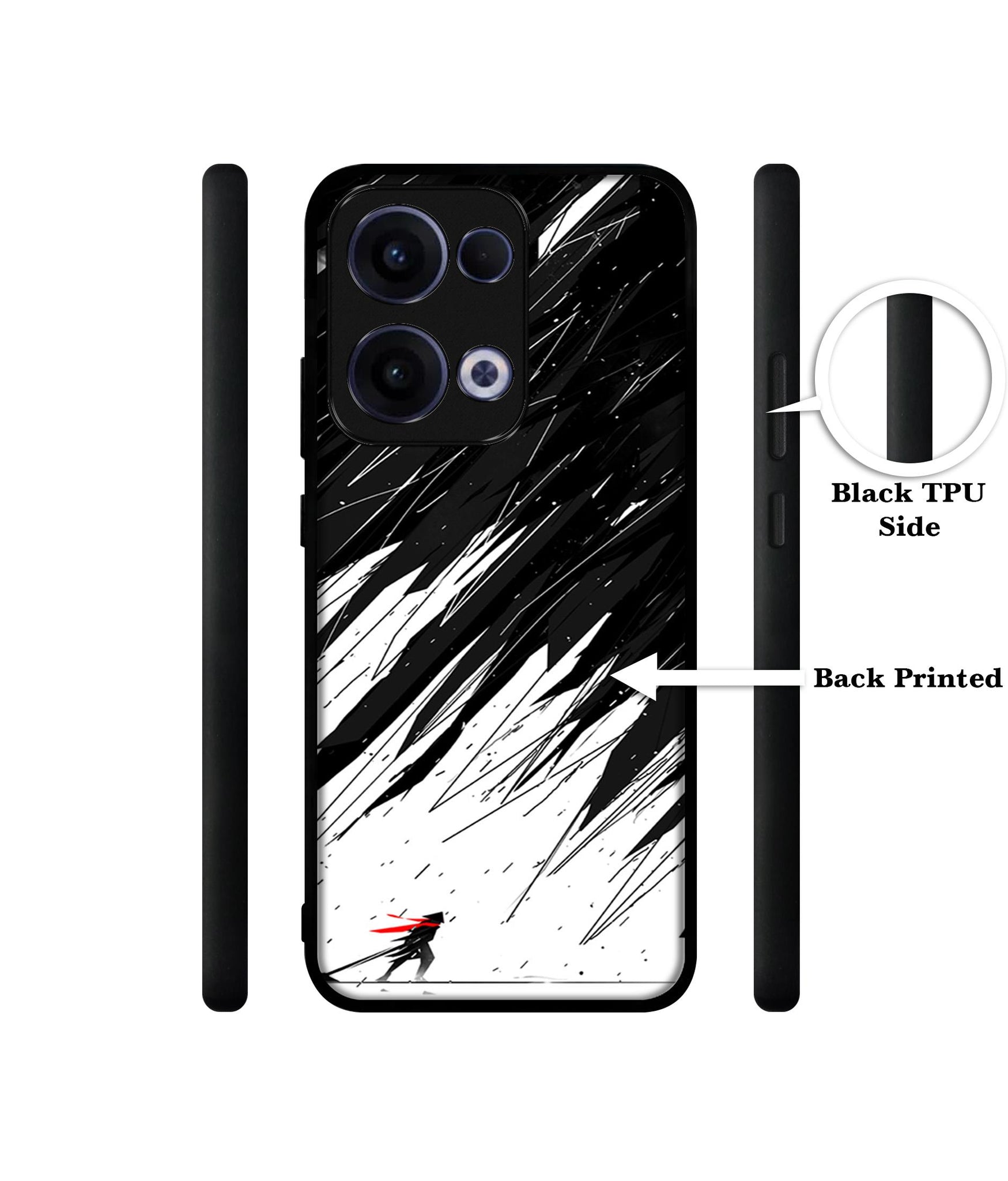 Geometric Strom Designer 2D Printed Back Case Cover for Oppo Reno13 5G