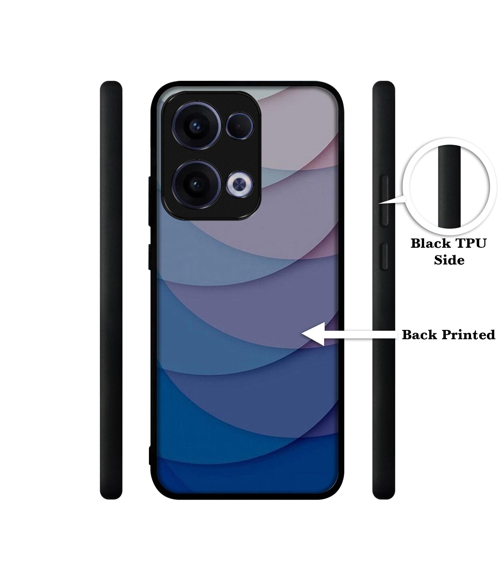 Waves Pattern Print Designer 2D Printed Back Case Cover for Oppo Reno13 5G