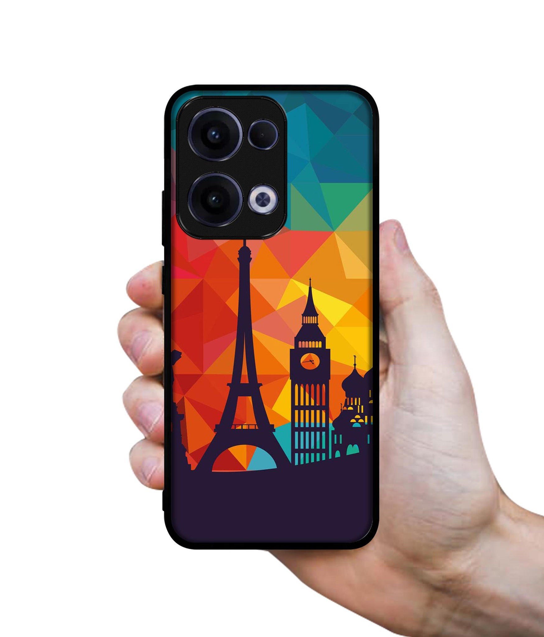 Colored Paris Designer 2D Printed Back Case Cover for Oppo Reno13 5G